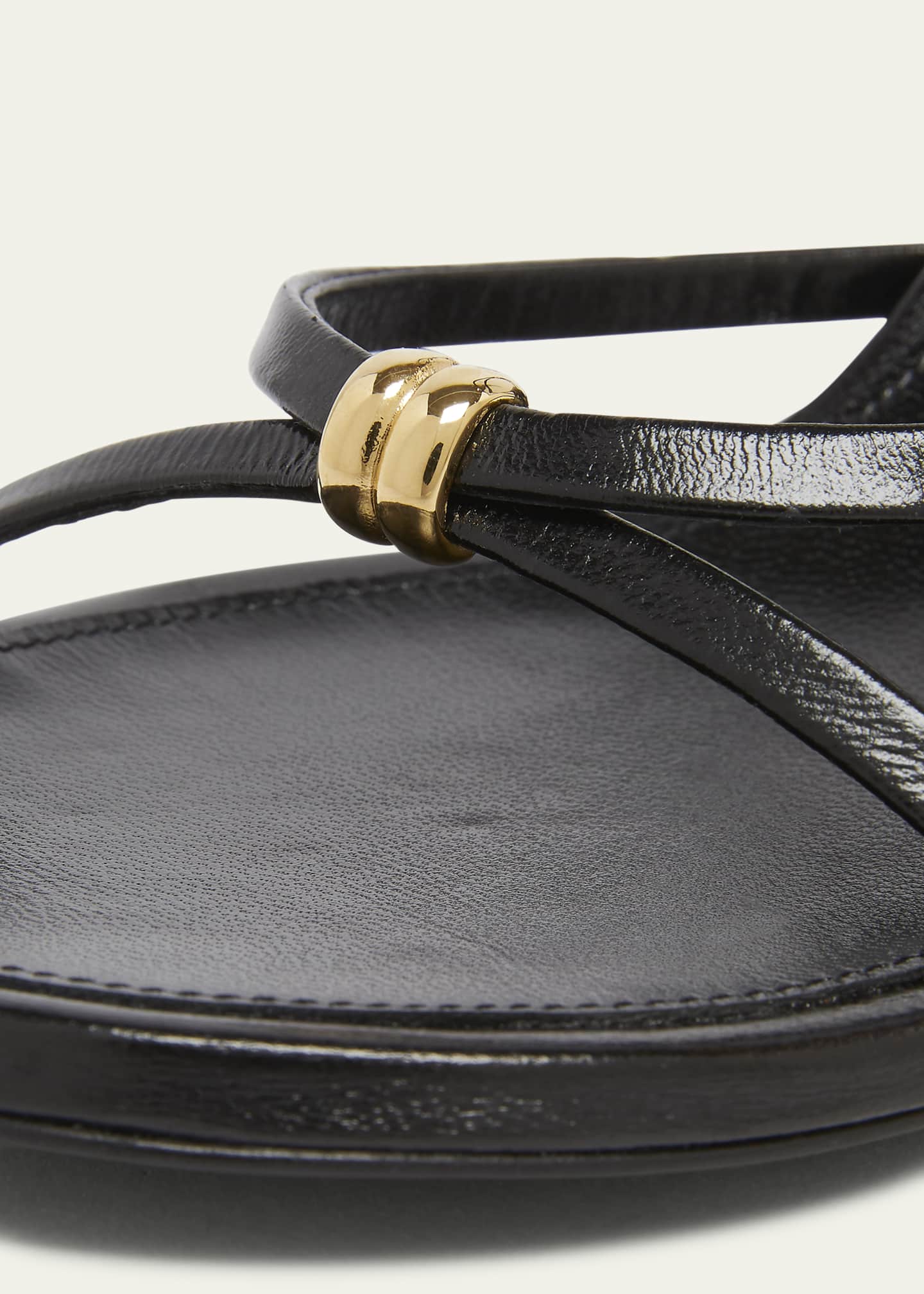 Proenza Schouler Coil Buckle Ankle-Strap Leather Wedge Sandals Image 3 of 4