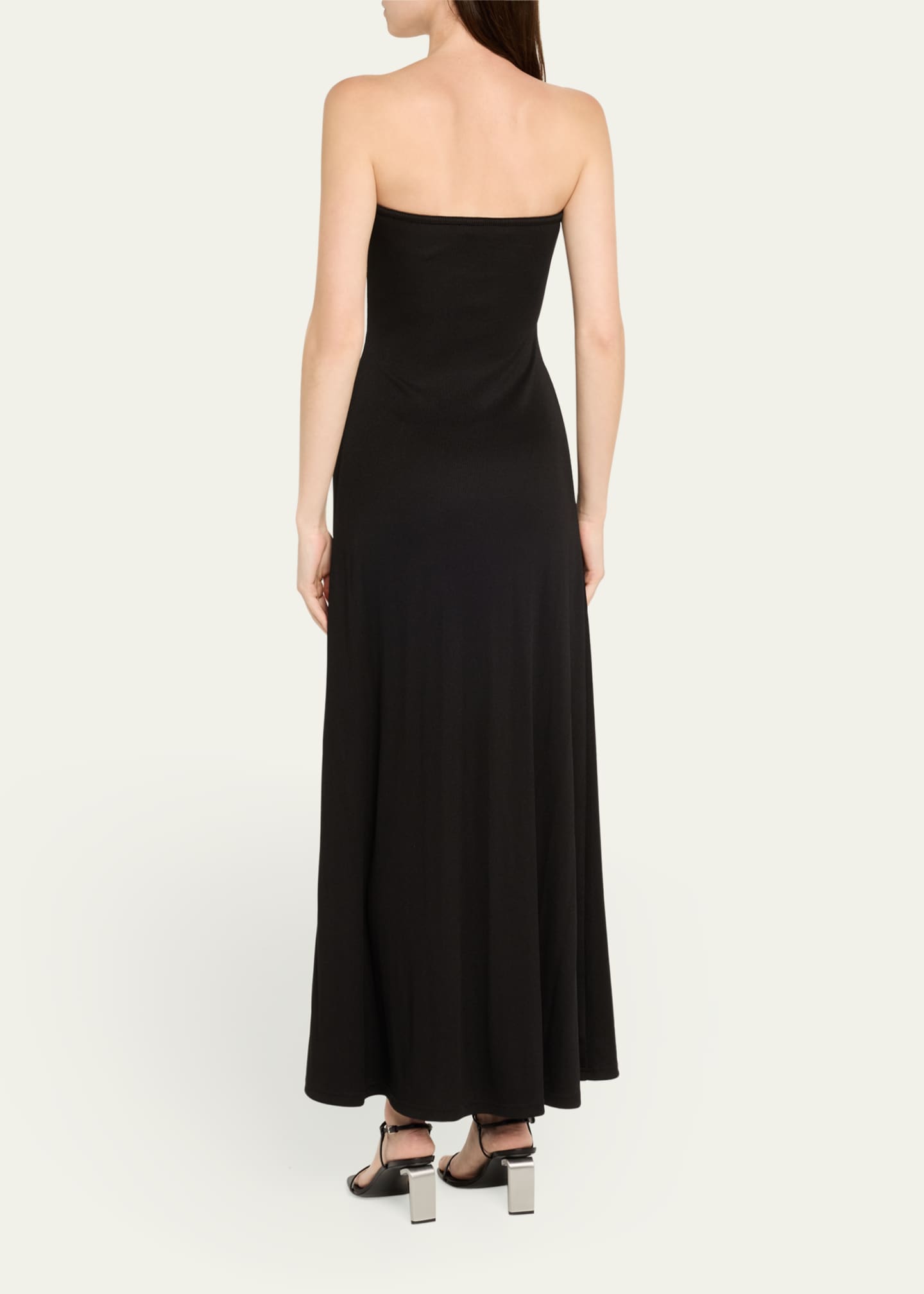Christopher Esber Helix Crystal Ribbed Strapless Dress Image 3 of 5