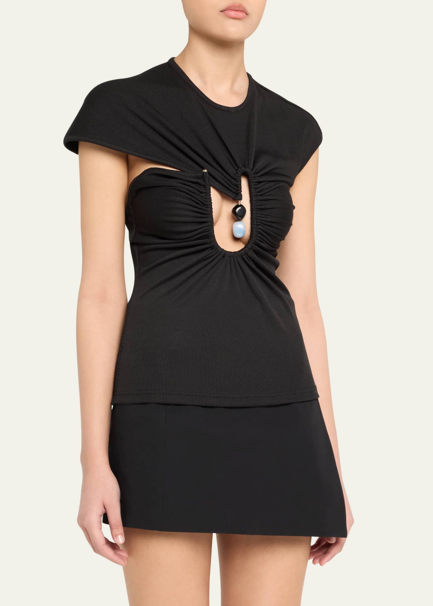 Christopher Esber Helix Crystal Ribbed Tee Image 4 of 5