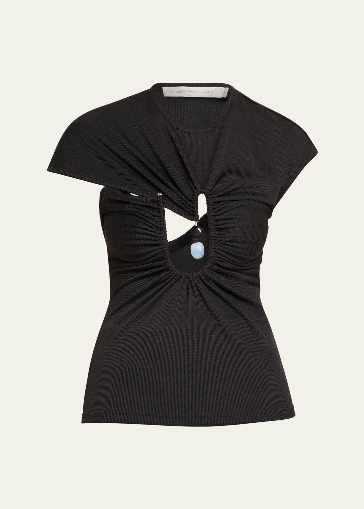 Christopher Esber Helix Crystal Ribbed Tee Image 1 of 5