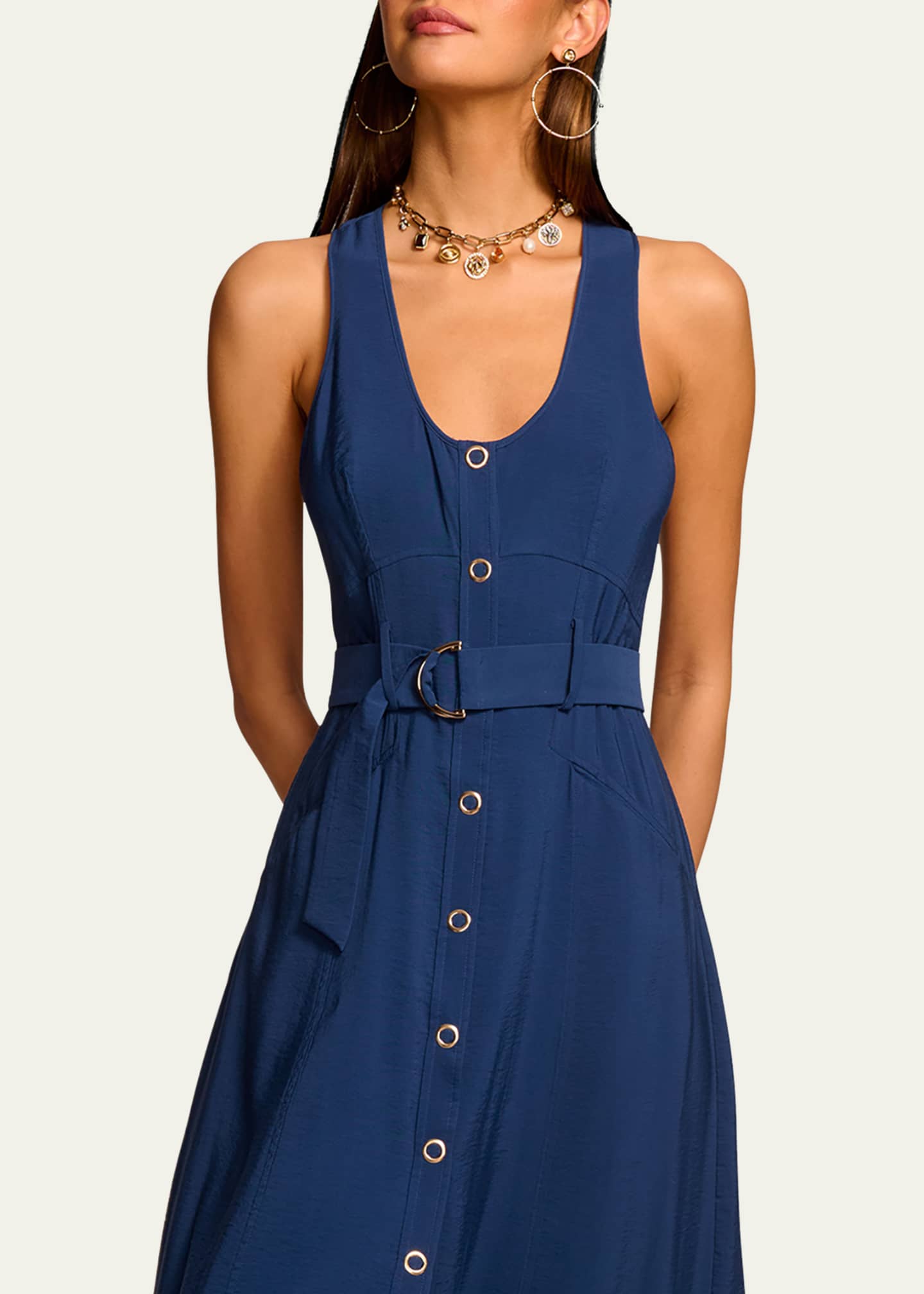 Ramy Brook Nomi Belted Midi Dress Image 4 of 4