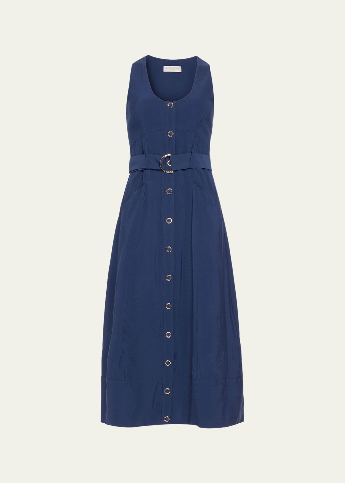 Ramy Brook Nomi Belted Midi Dress Image 1 of 4