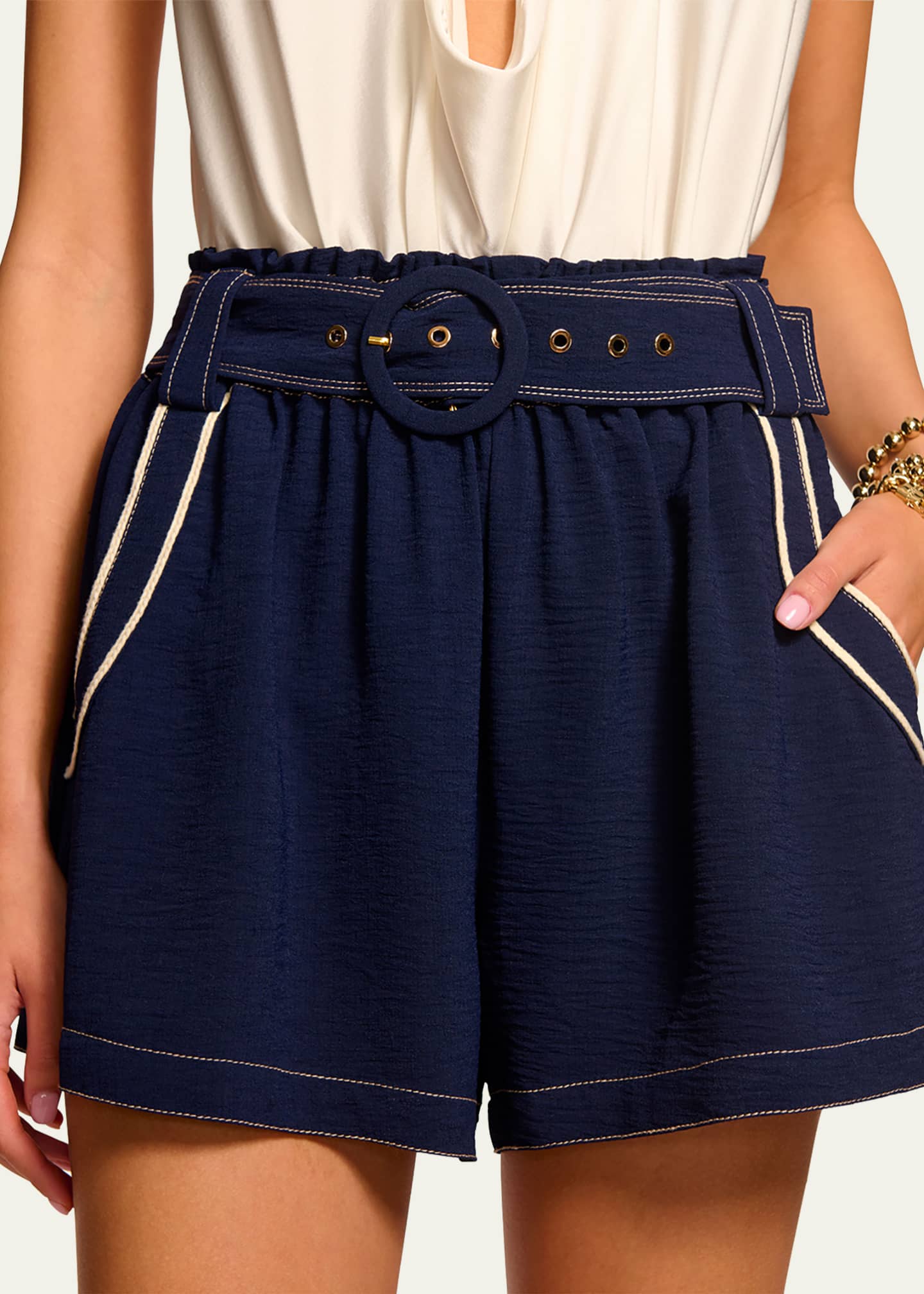 Ramy Brook Petra Belted Shorts Image 5 of 5