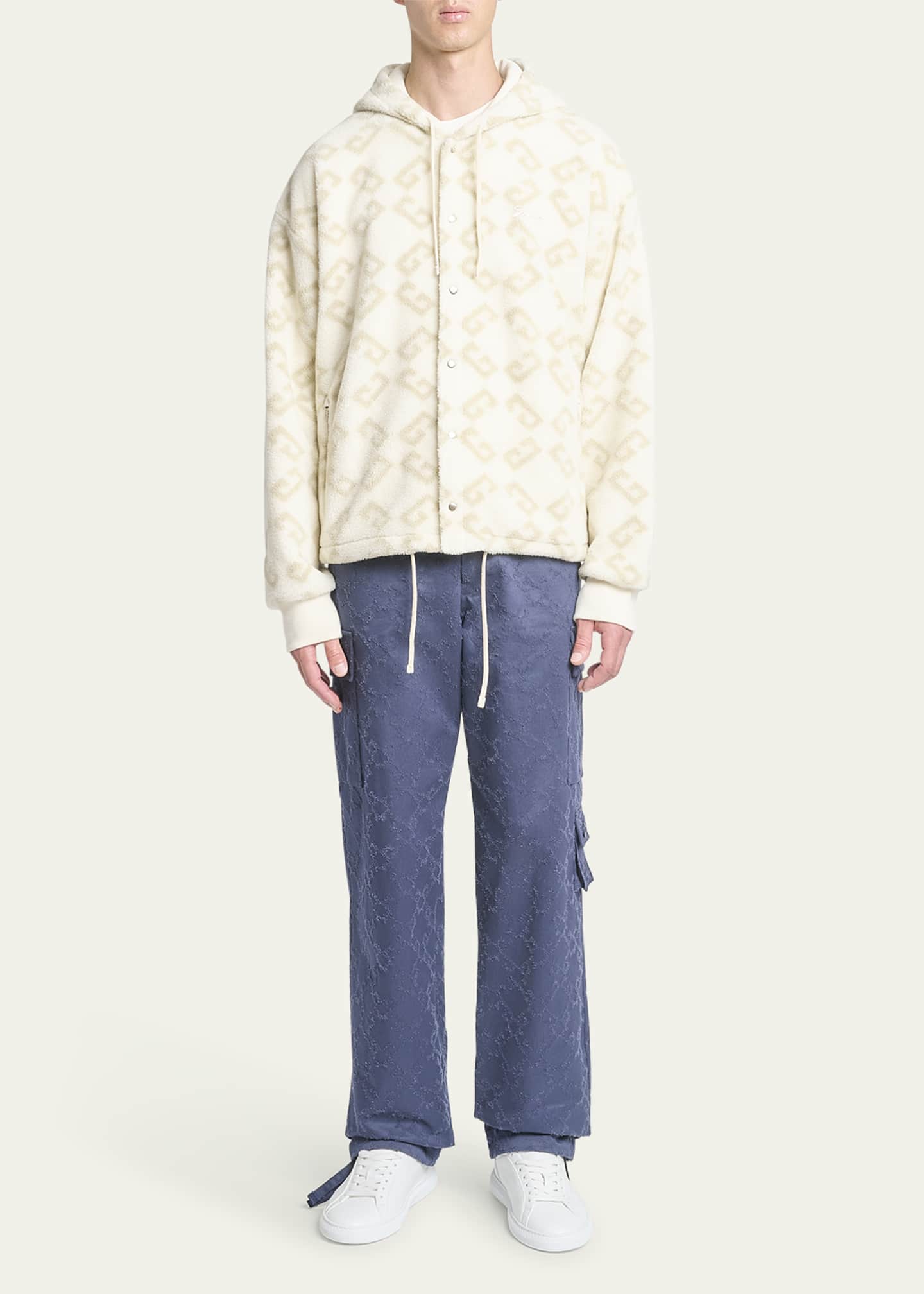 Givenchy Men's 4G Fleece Hooded Jacket Image 2 of 5