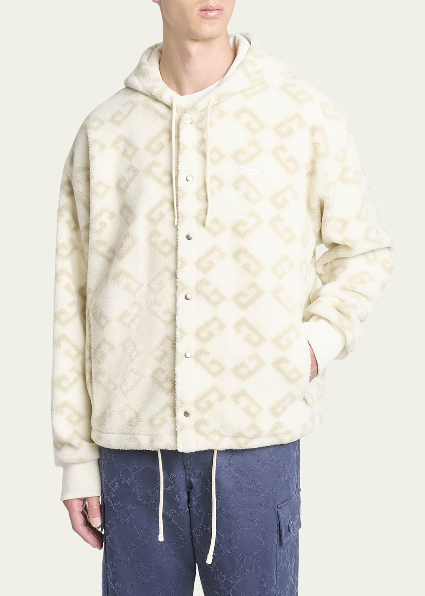 Givenchy Men's 4G Fleece Hooded Jacket Image 4 of 5