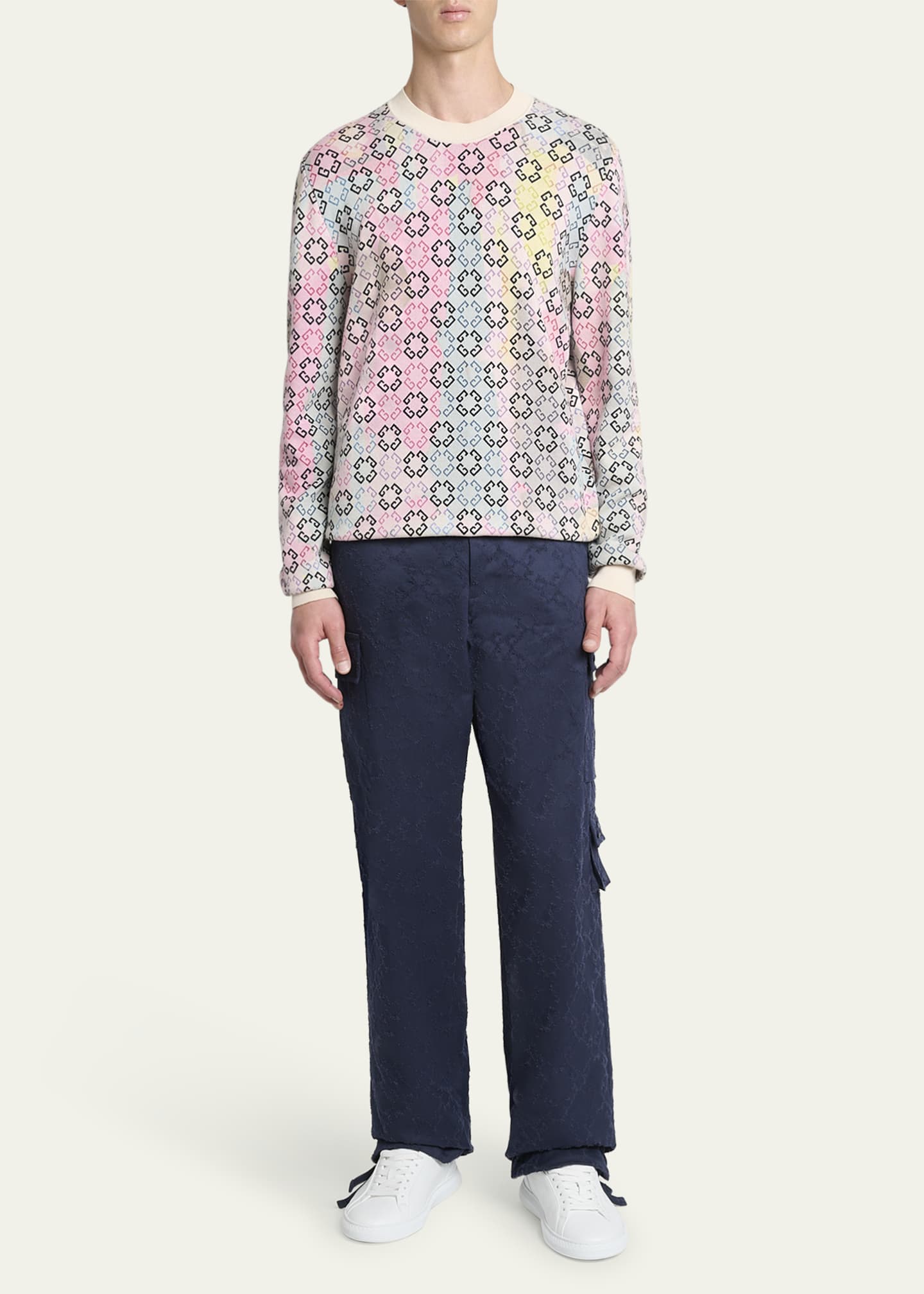 Givenchy Men's Multicolor Monogram Sweater Image 2 of 5