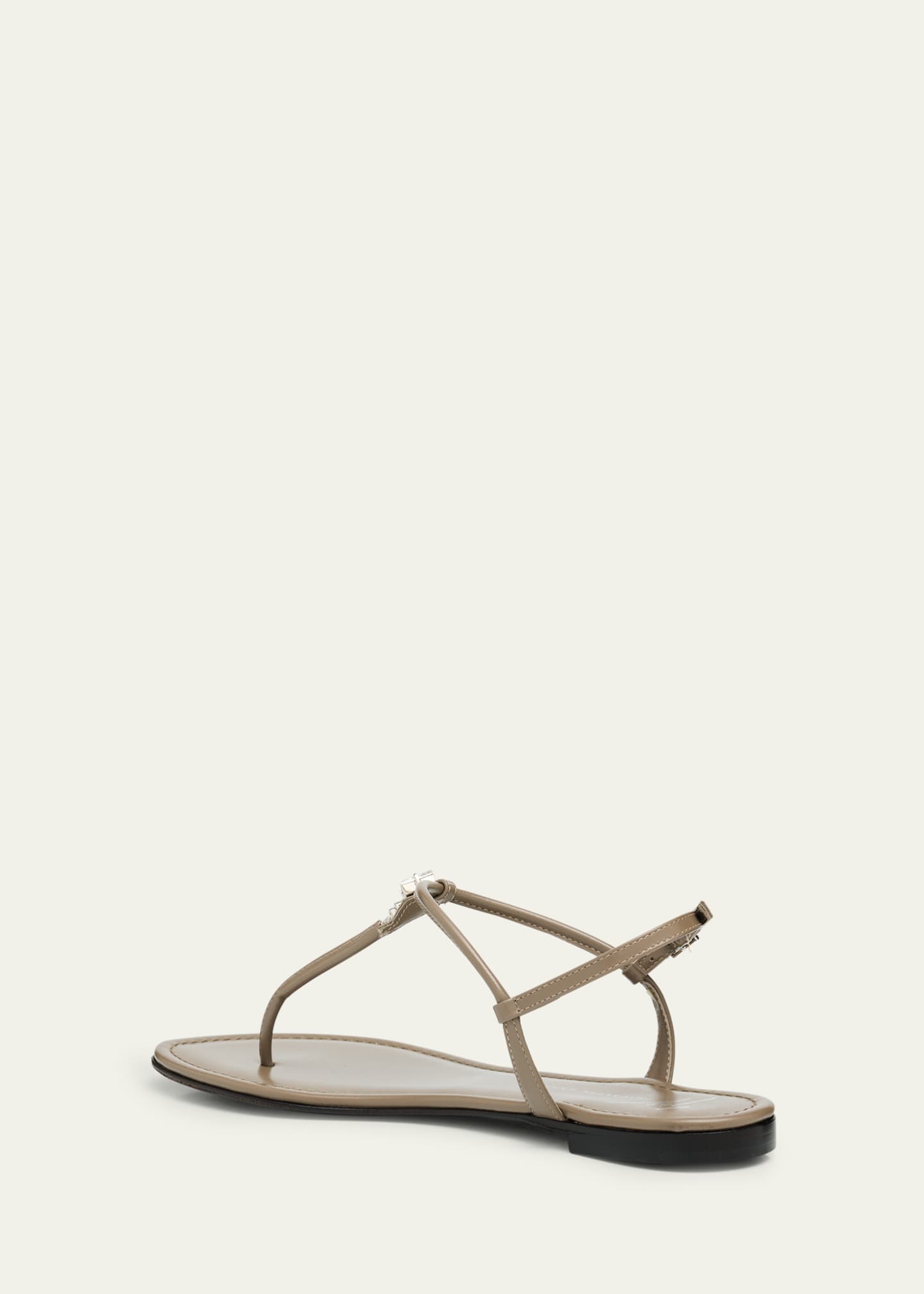 Giuseppe Zanotti Crystal Leather Thong Sandals Image 4 of 6