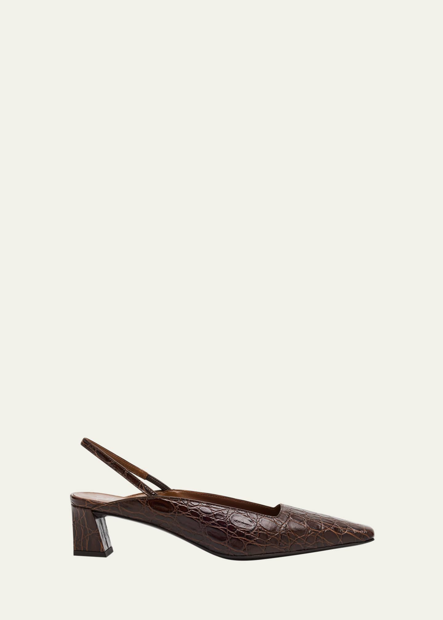 Giuseppe Zanotti Morpheus Croc-Printed Leather Slingback Pumps Image 1 of 6