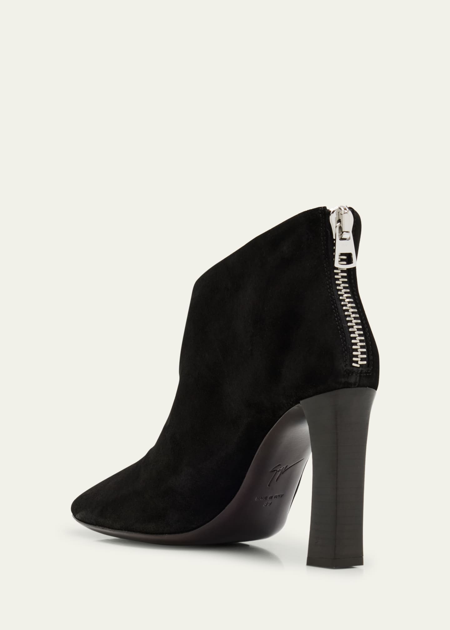 Giuseppe Zanotti Sensorial Suede Leather Ankle Booties Image 4 of 6