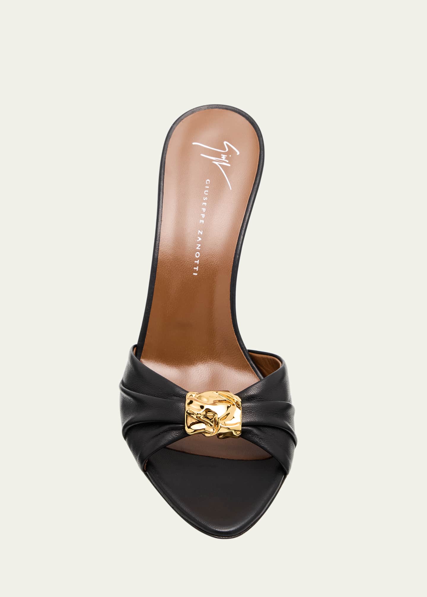 Giuseppe Zanotti Nappa Leather Gem Sandals Image 6 of 6