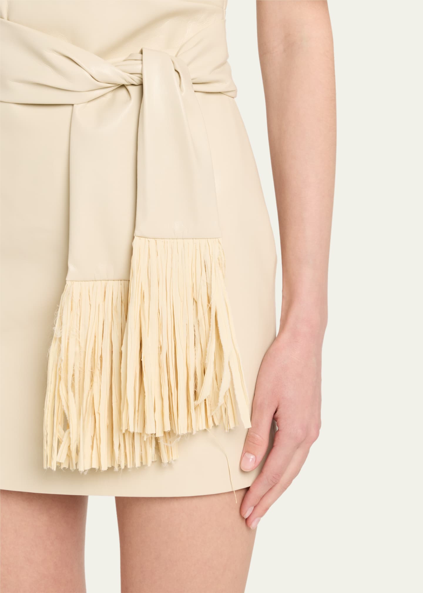 Nanushka Maryl Alt-Leather Shirtdress Image 5 of 5