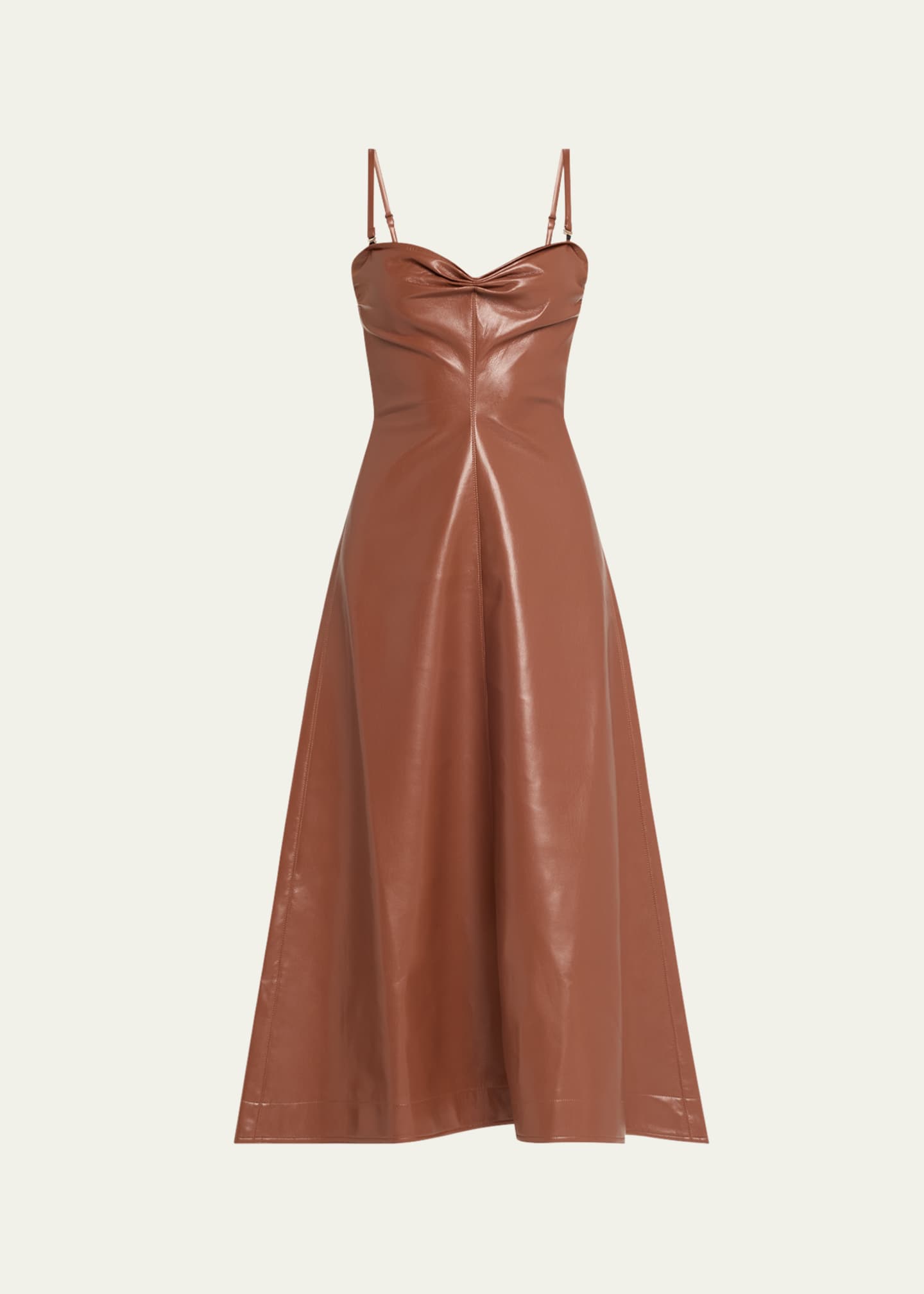 Nanushka Iwona Alt-Leather Midi Dress Image 1 of 5