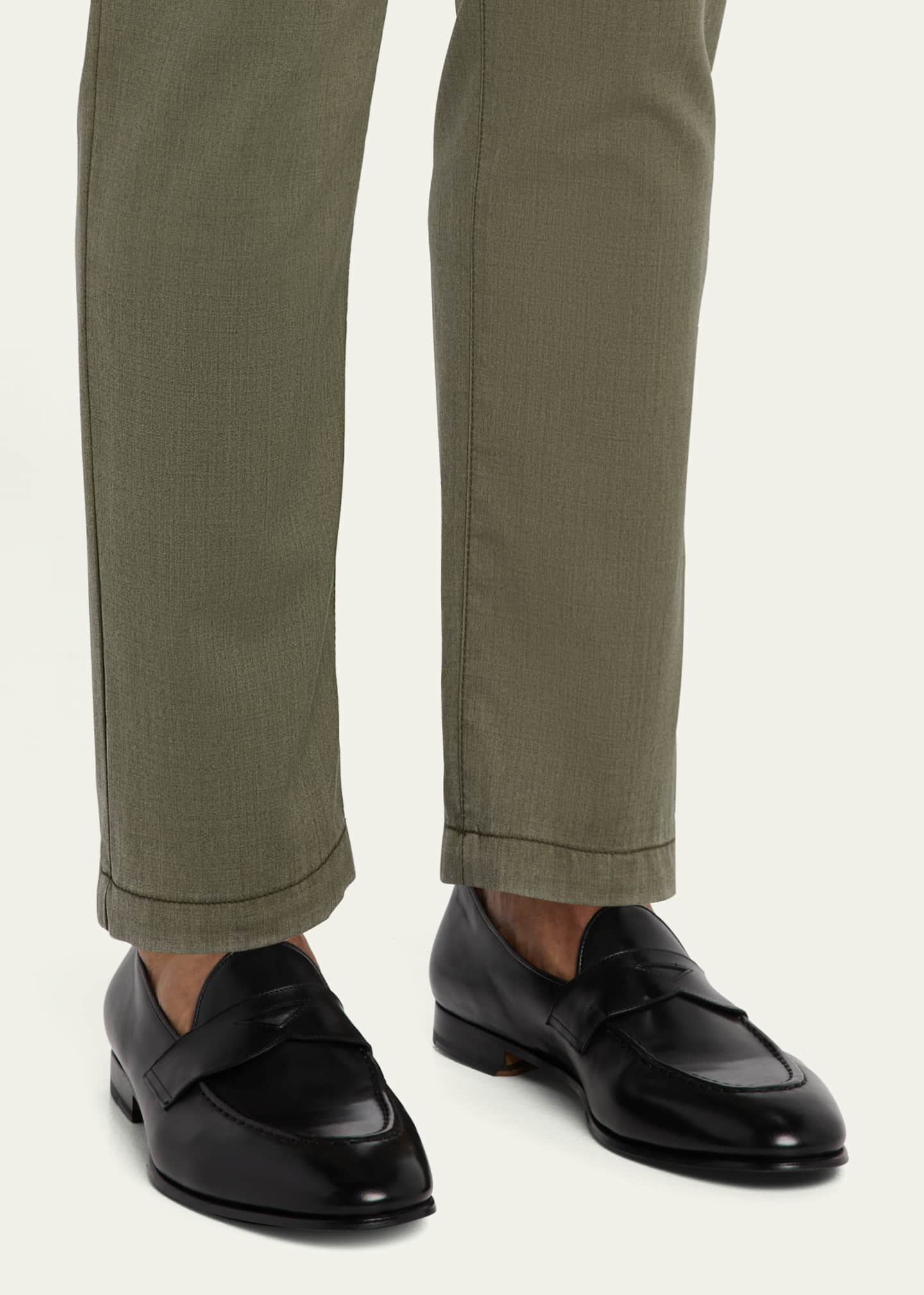 Kiton Men's Calfskin Penny Loafers Image 2 of 6