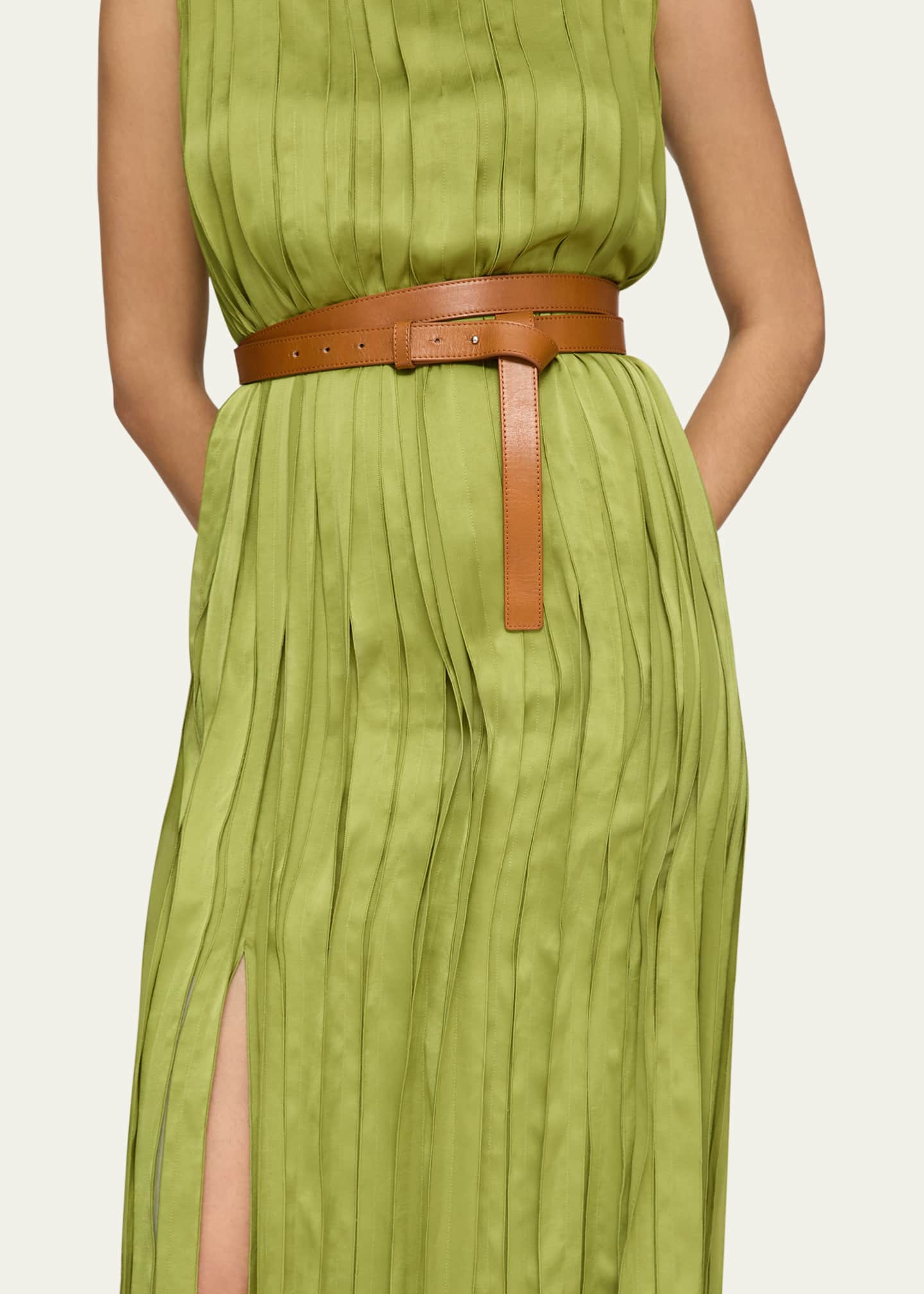 Lafayette 148 New York Sleeveless Self-Paneled Midi Dress Image 5 of 5