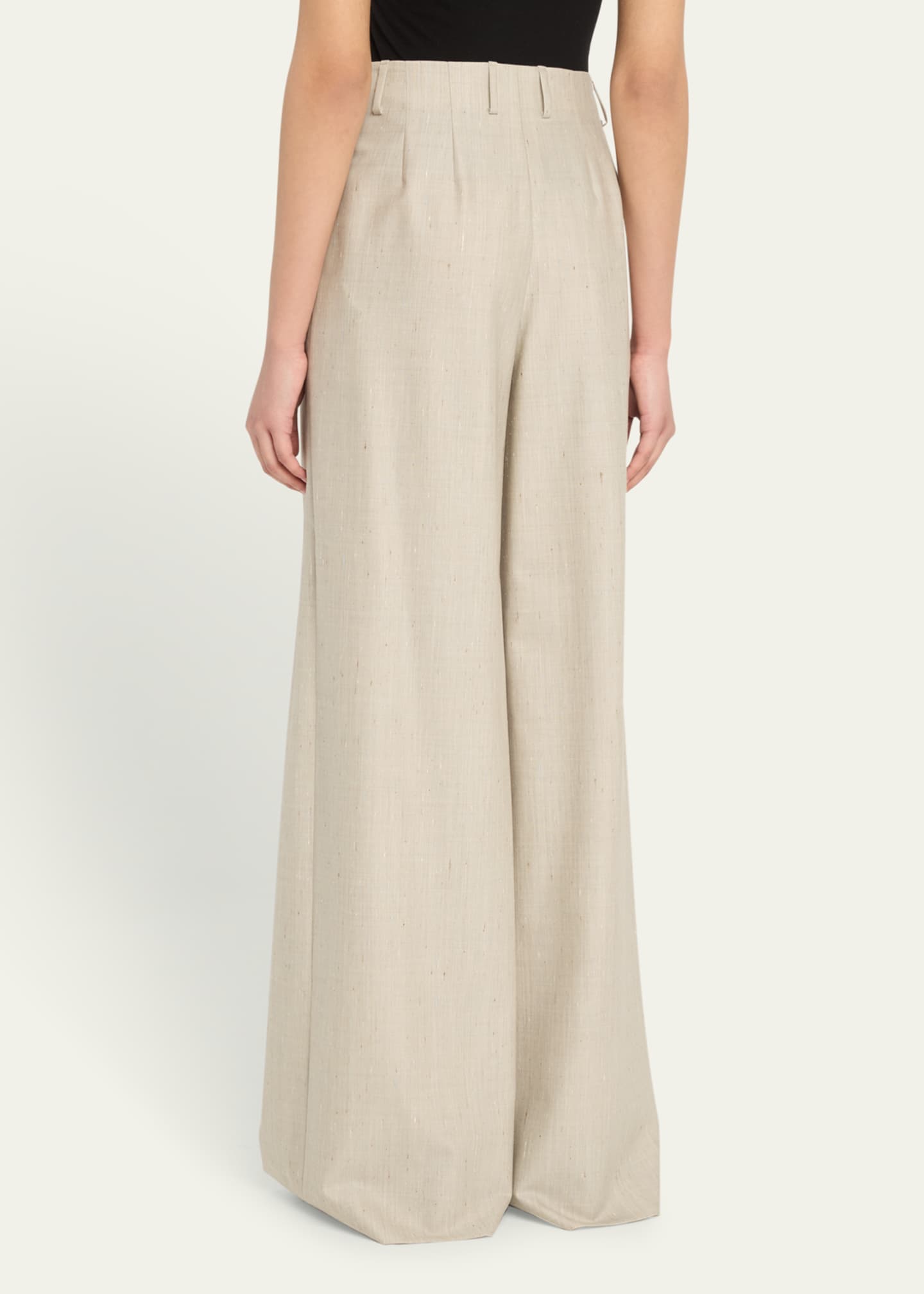 Warren Pleated Wide-Leg Pants - Thumbnail 3