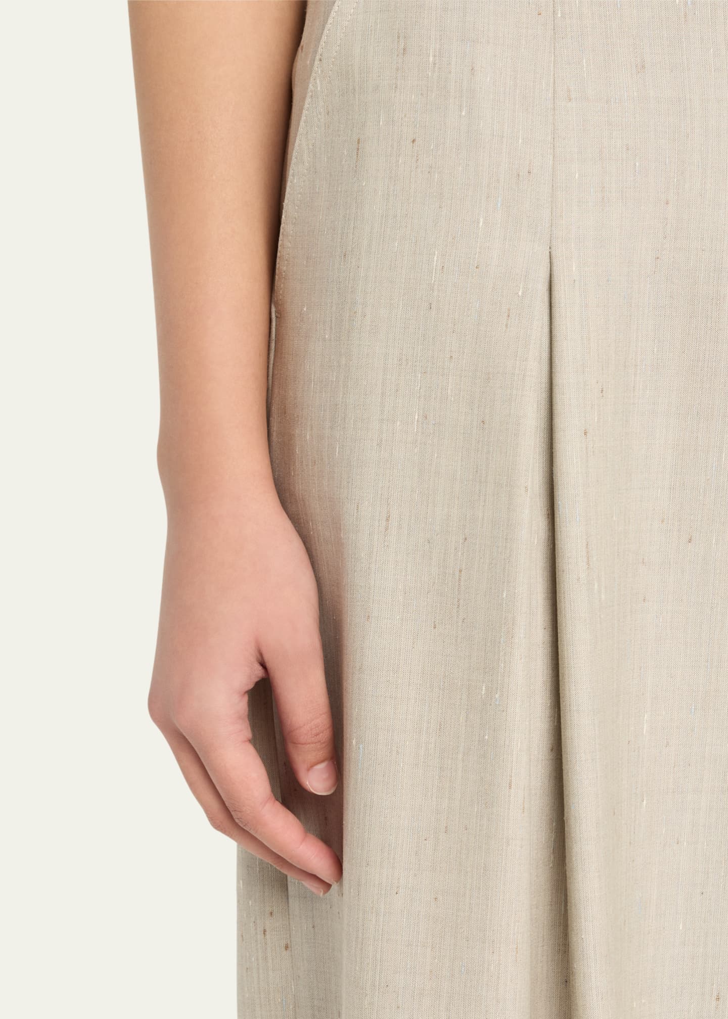 Warren Pleated Wide-Leg Pants - Thumbnail 5