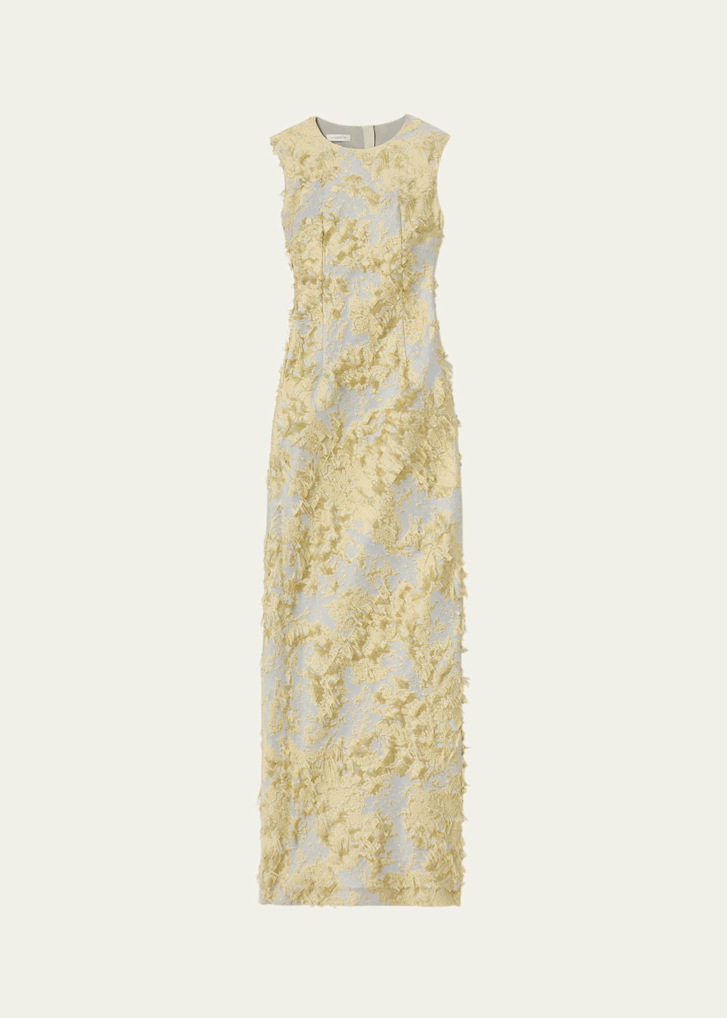 Lafayette 148 New York Sleeveless Metallic Fringe Jacquard Gown Image 1 of 4