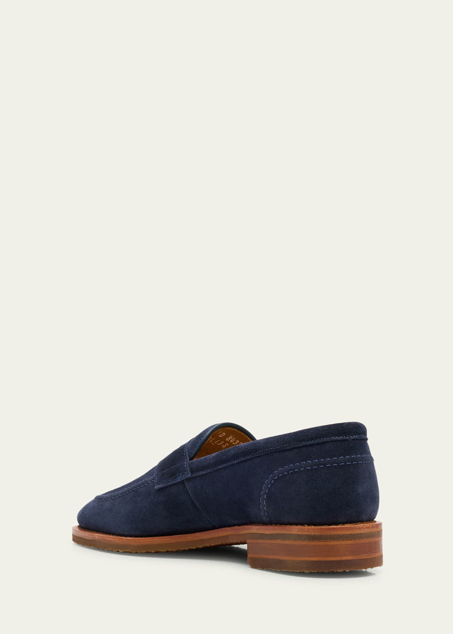Allen Edmonds Reserve Men's Roman Suede Contrast-Sole Penny Loafers Image 4 of 6