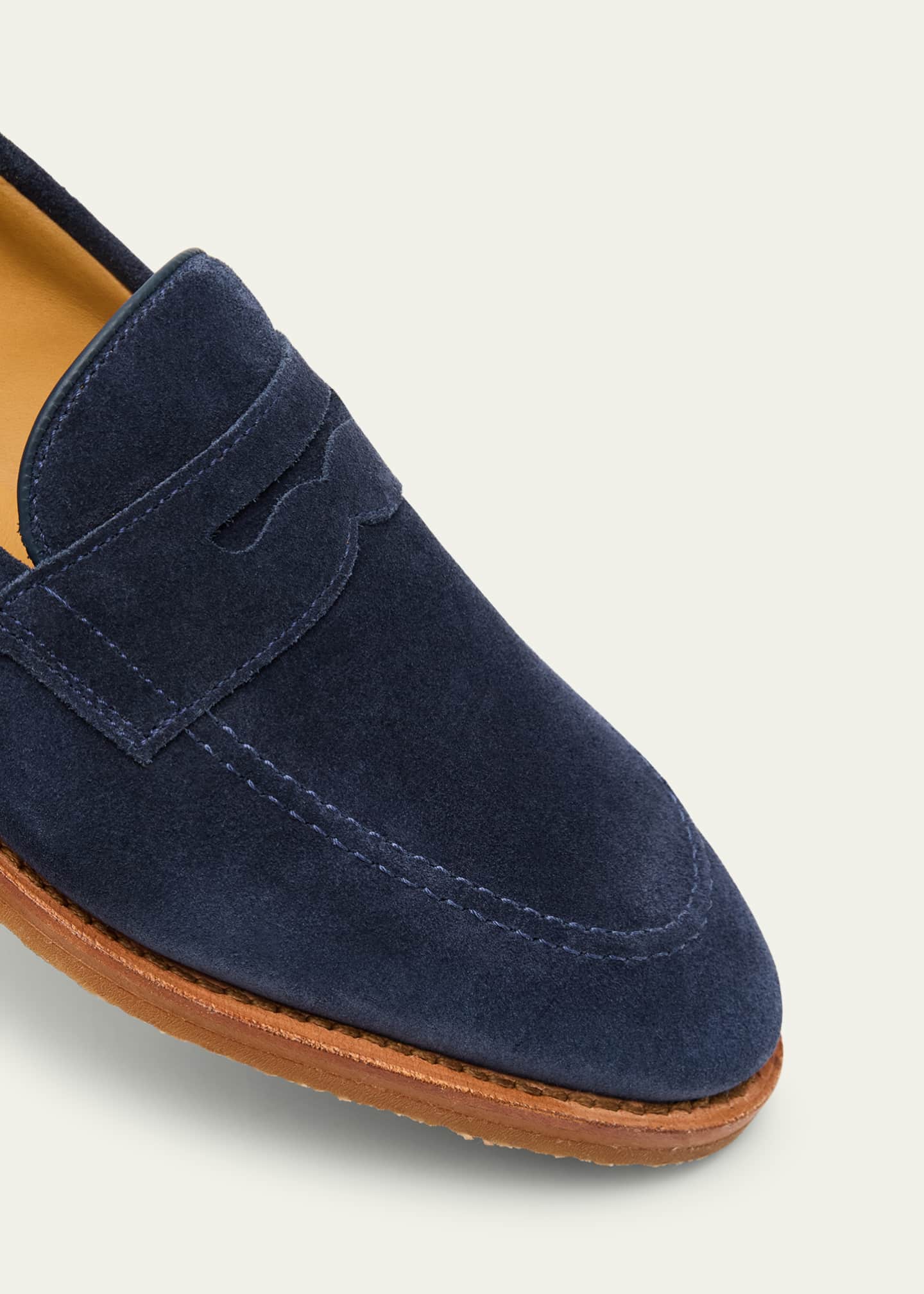 Allen Edmonds Reserve Men's Roman Suede Contrast-Sole Penny Loafers Image 5 of 6