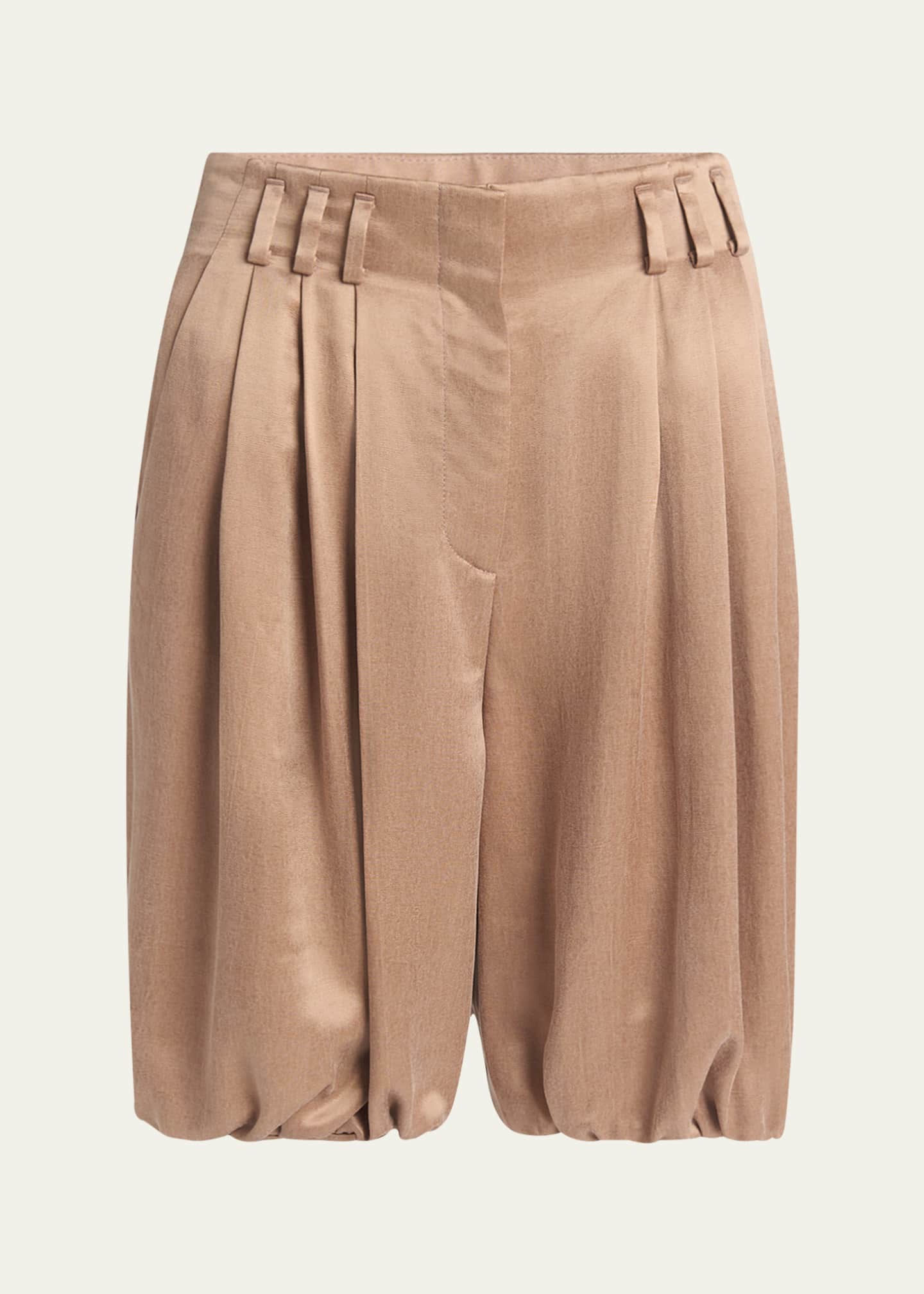 Giorgio Armani Pleated Bubble Viscose Shorts Image 1 of 5