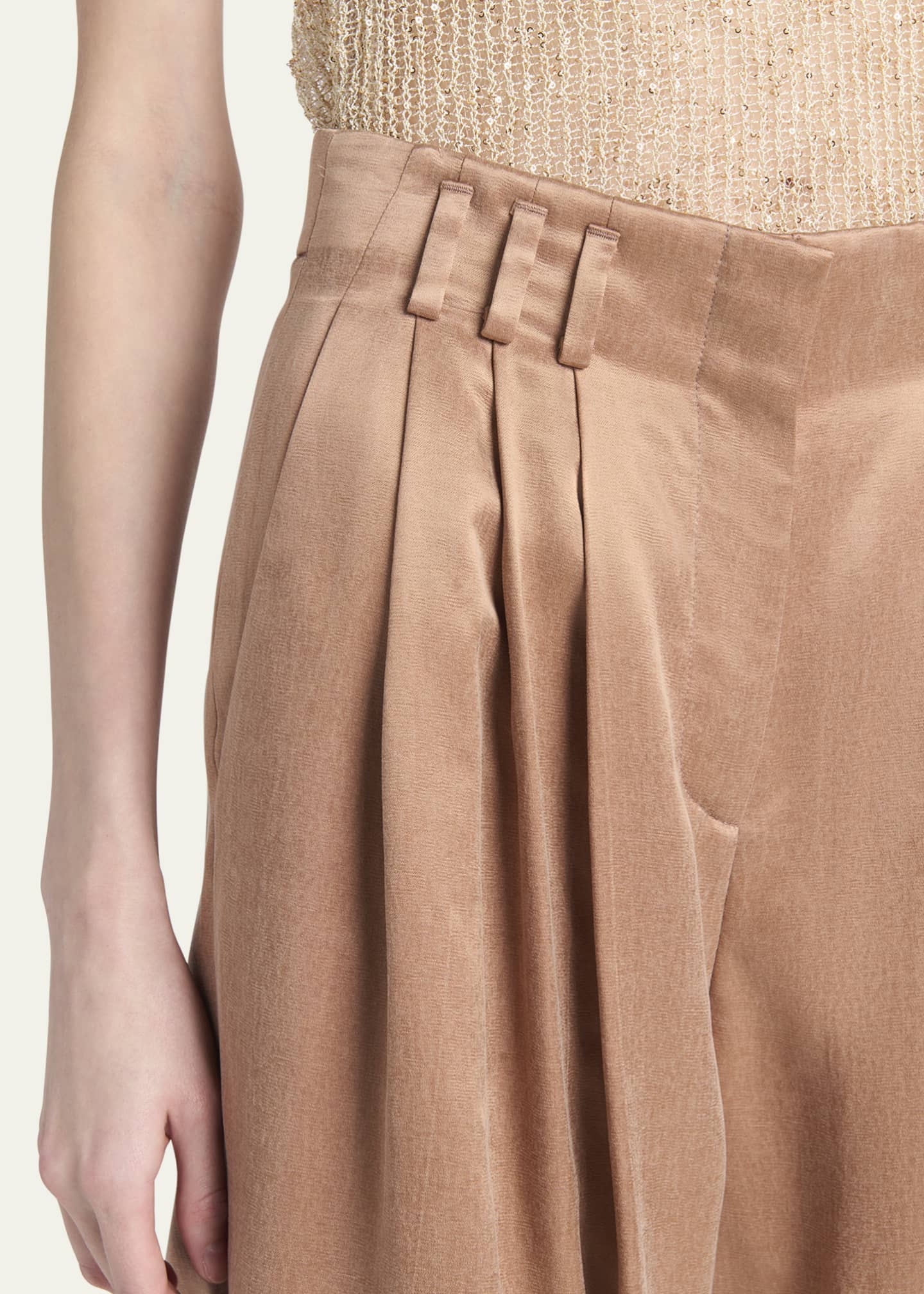 Giorgio Armani Pleated Bubble Viscose Shorts Image 5 of 5