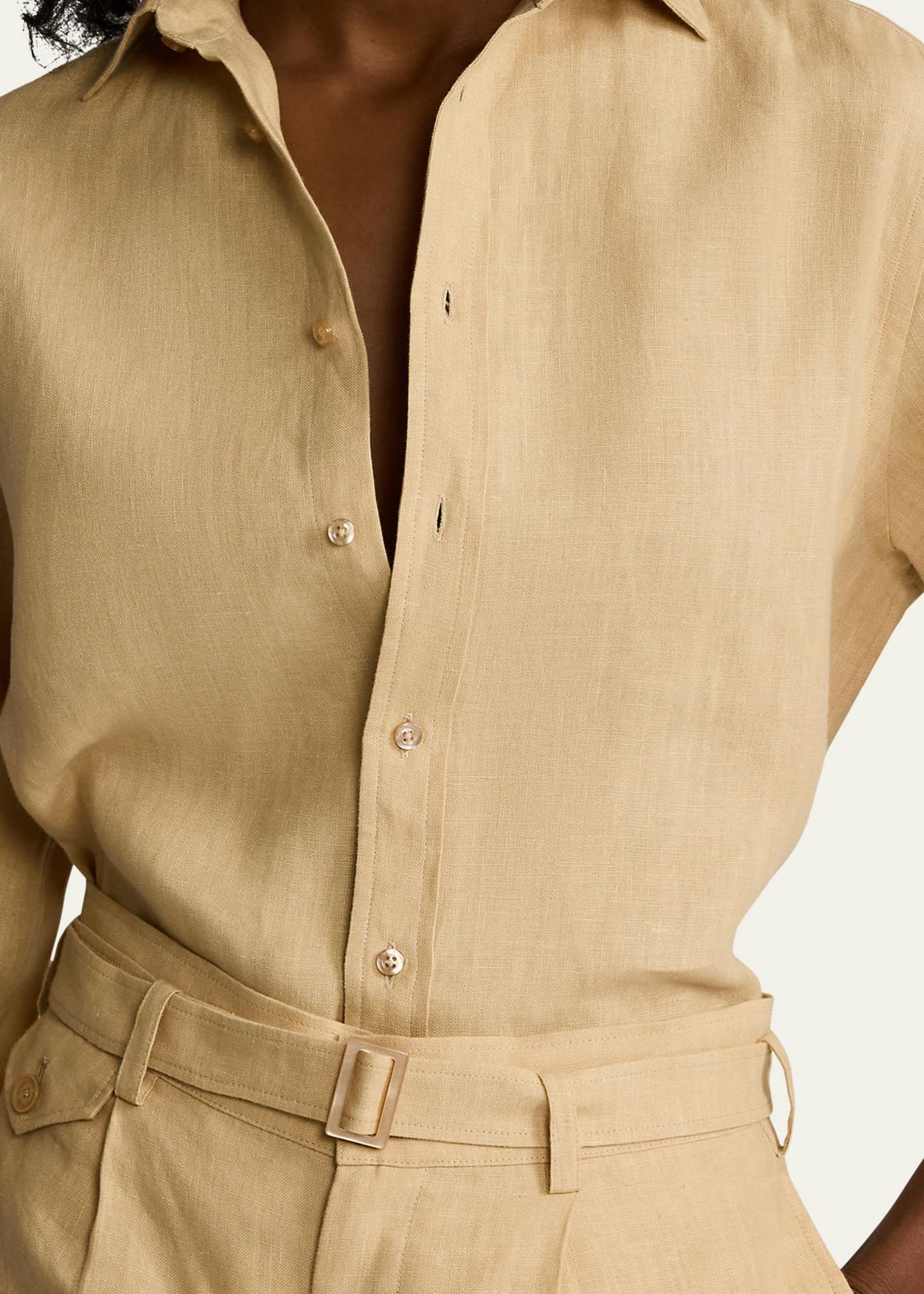 Ralph Lauren Collection Adrien Button Down Linen Shirt Image 5 of 5