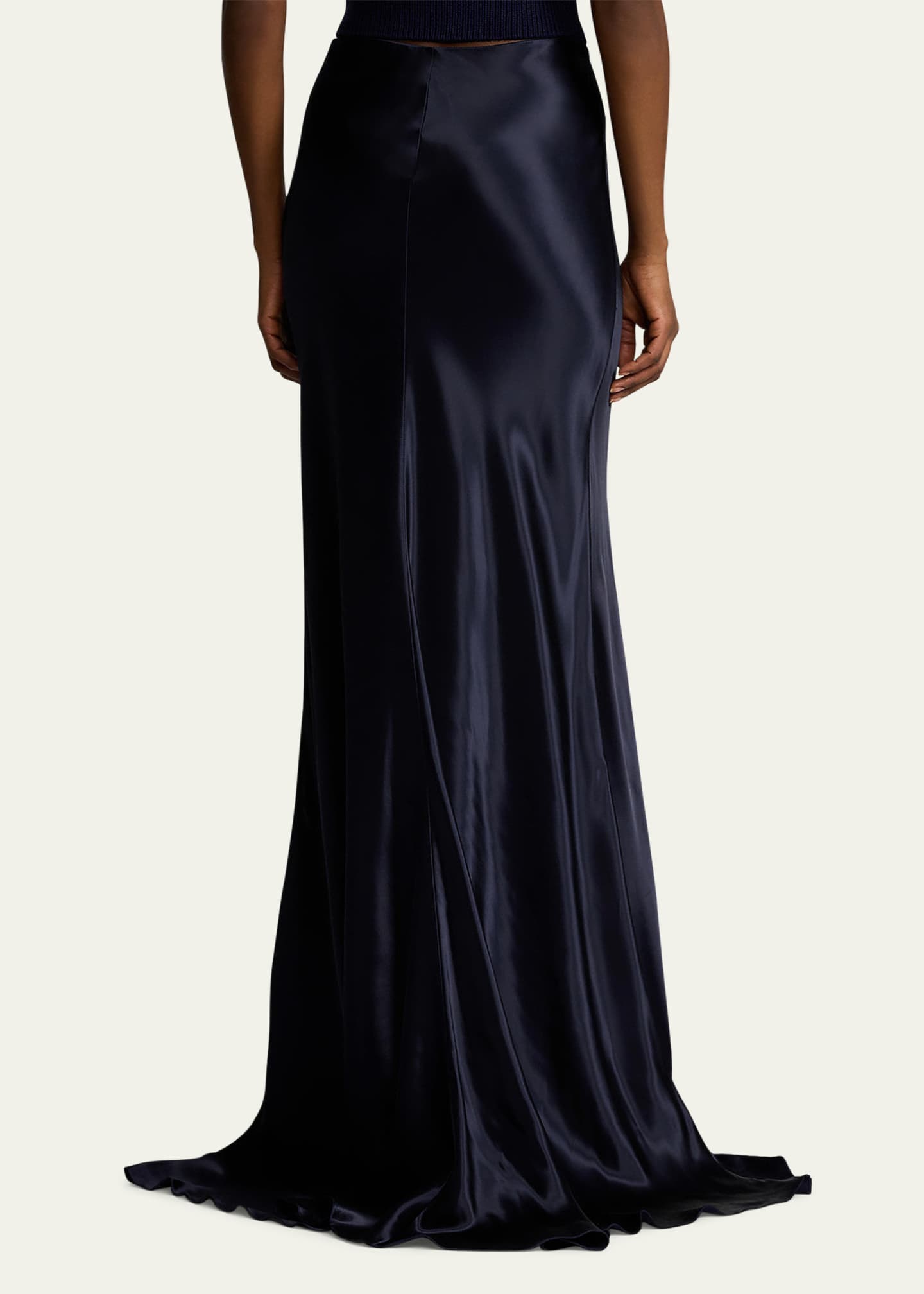 Ralph Lauren Collection Masina Long Charmeuse Skirt Image 3 of 5