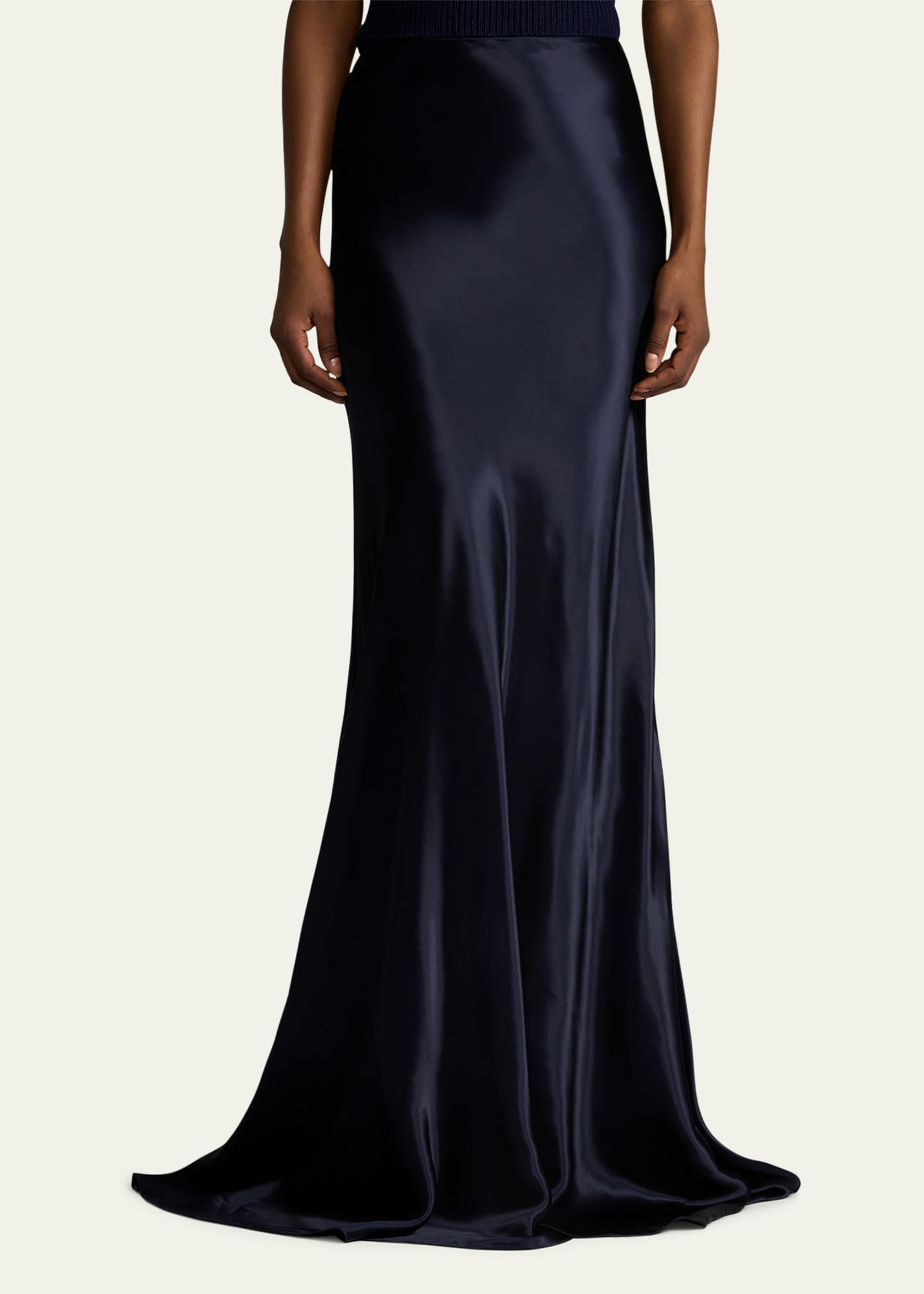 Ralph Lauren Collection Masina Long Charmeuse Skirt Image 4 of 5