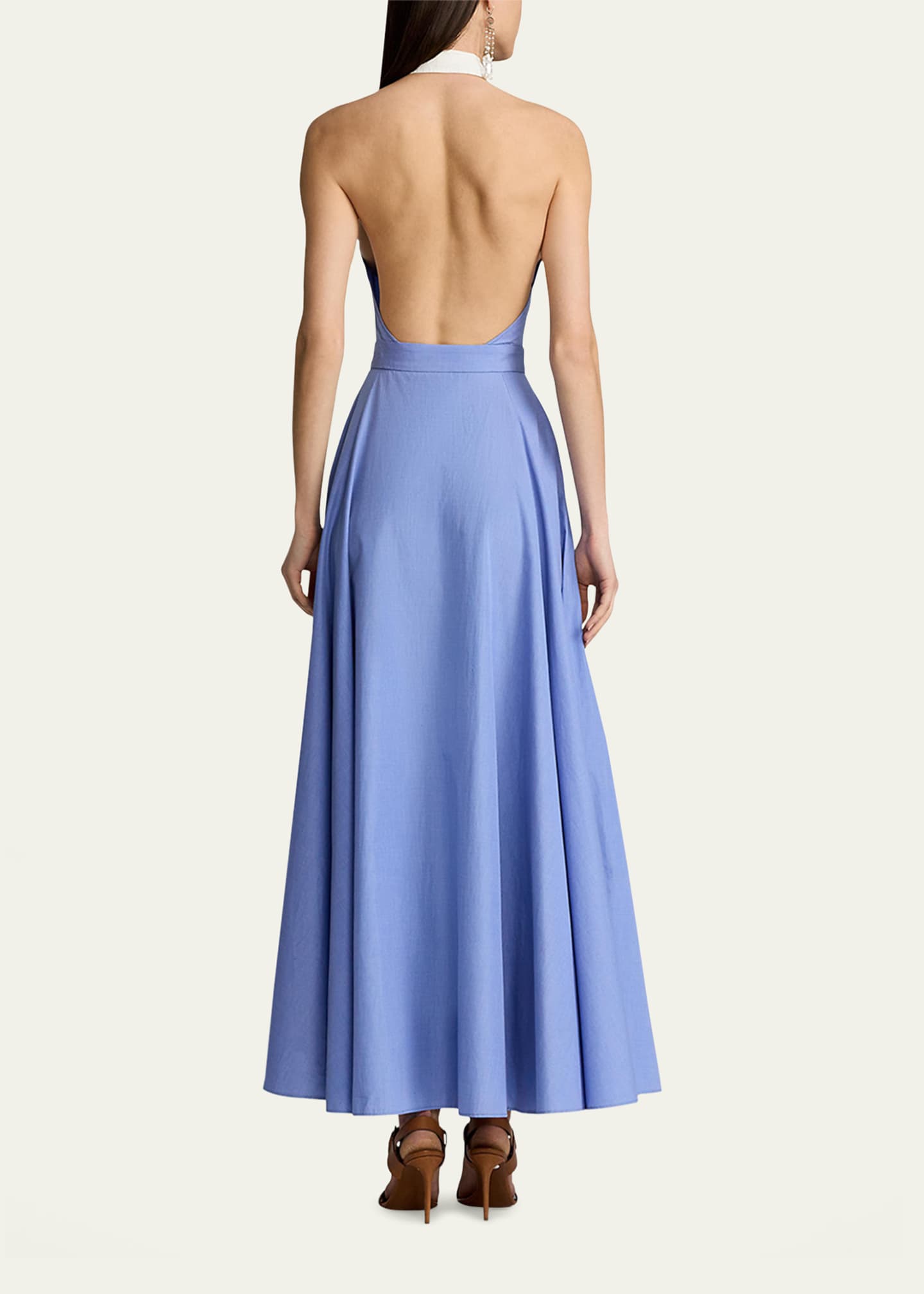 Ralph Lauren Collection Eldred End-on-End Day Halter Dress Image 3 of 5