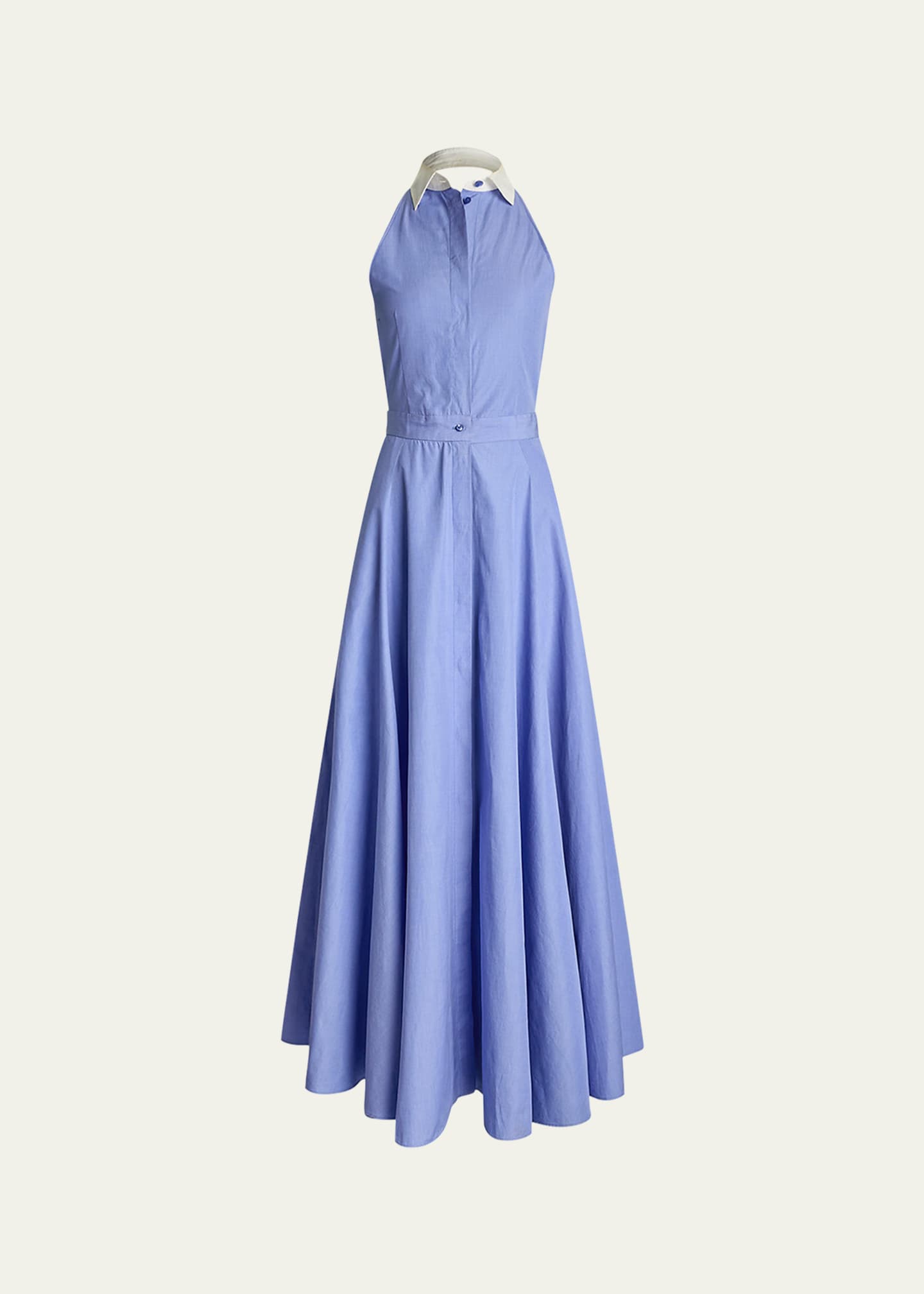 Ralph Lauren Collection Eldred End-on-End Day Halter Dress Image 1 of 5