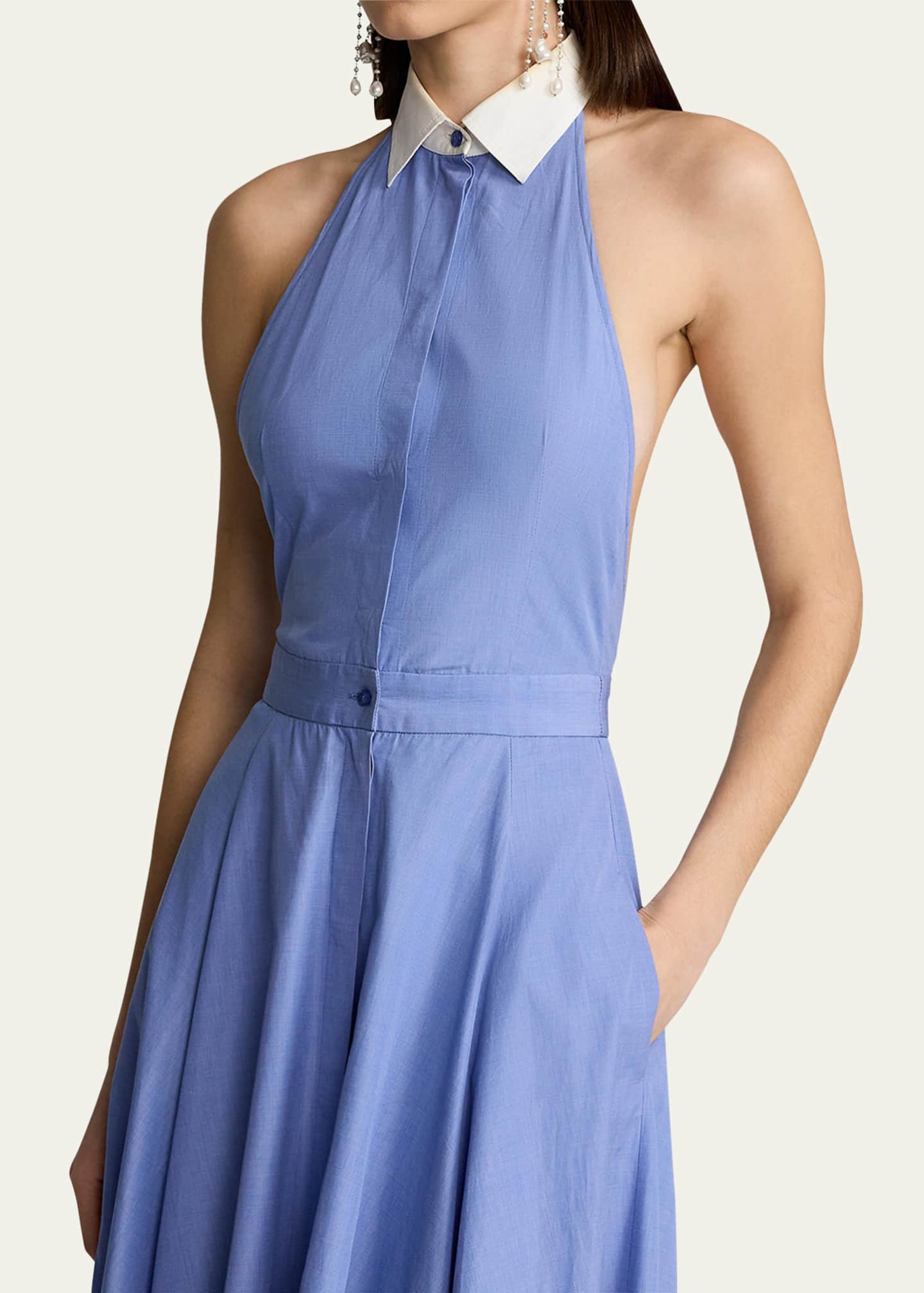 Ralph Lauren Collection Eldred End-on-End Day Halter Dress Image 5 of 5