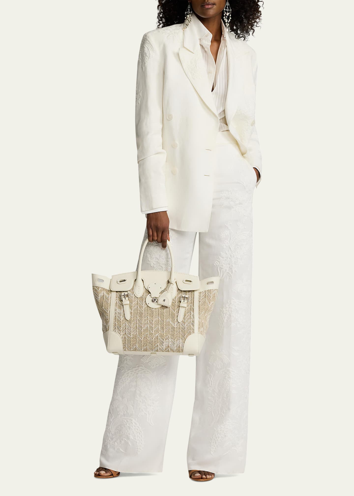 Ralph Lauren Collection Dean Paisley Wide Leg Pants Image 2 of 5
