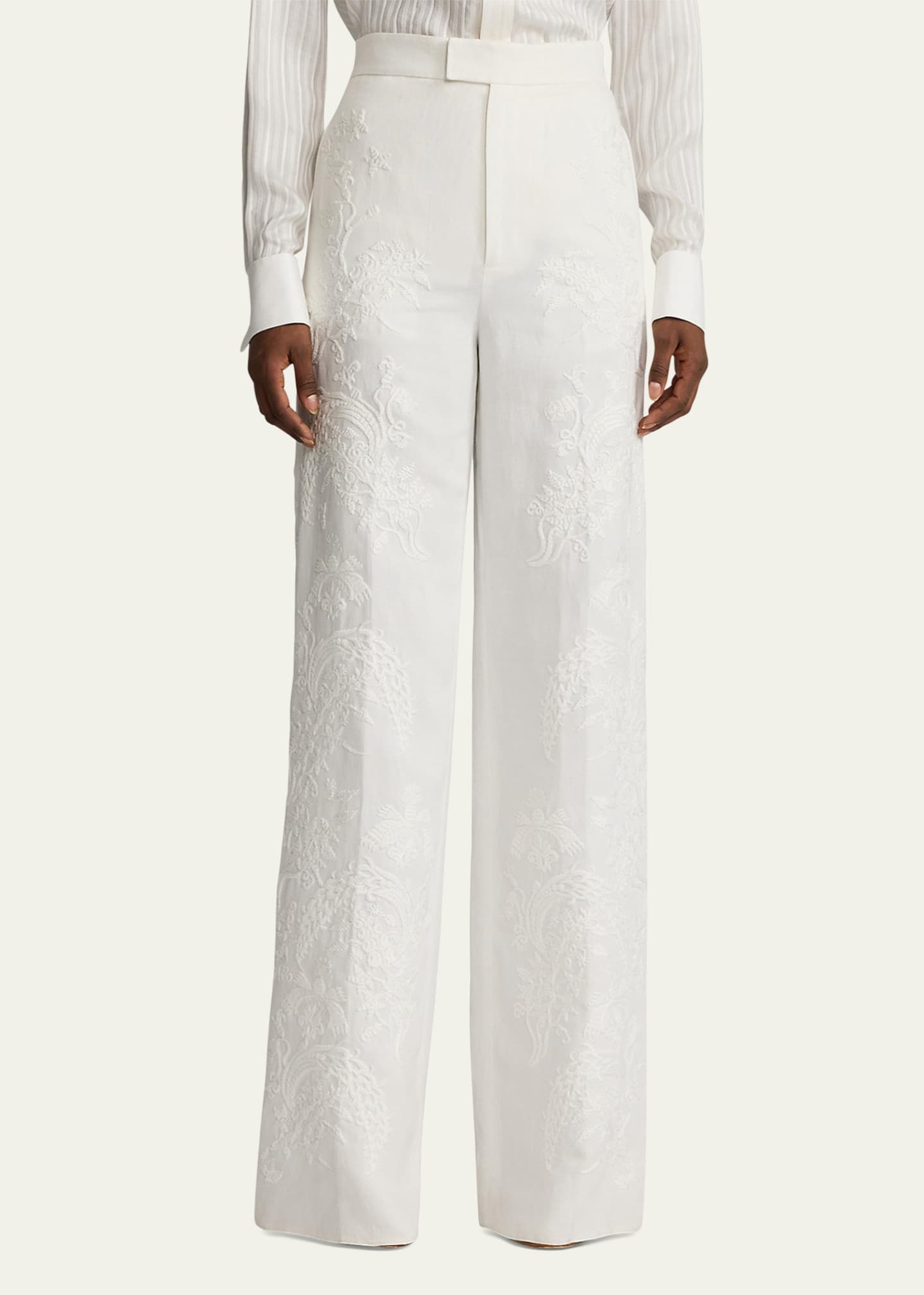 Ralph Lauren Collection Dean Paisley Wide Leg Pants Image 4 of 5