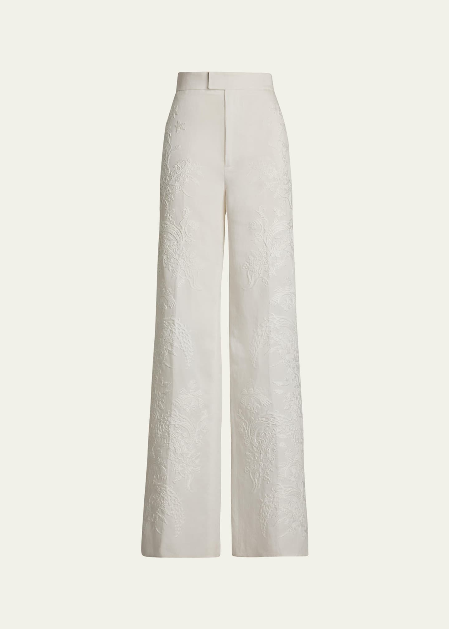 Ralph Lauren Collection Dean Paisley Wide Leg Pants Image 1 of 5