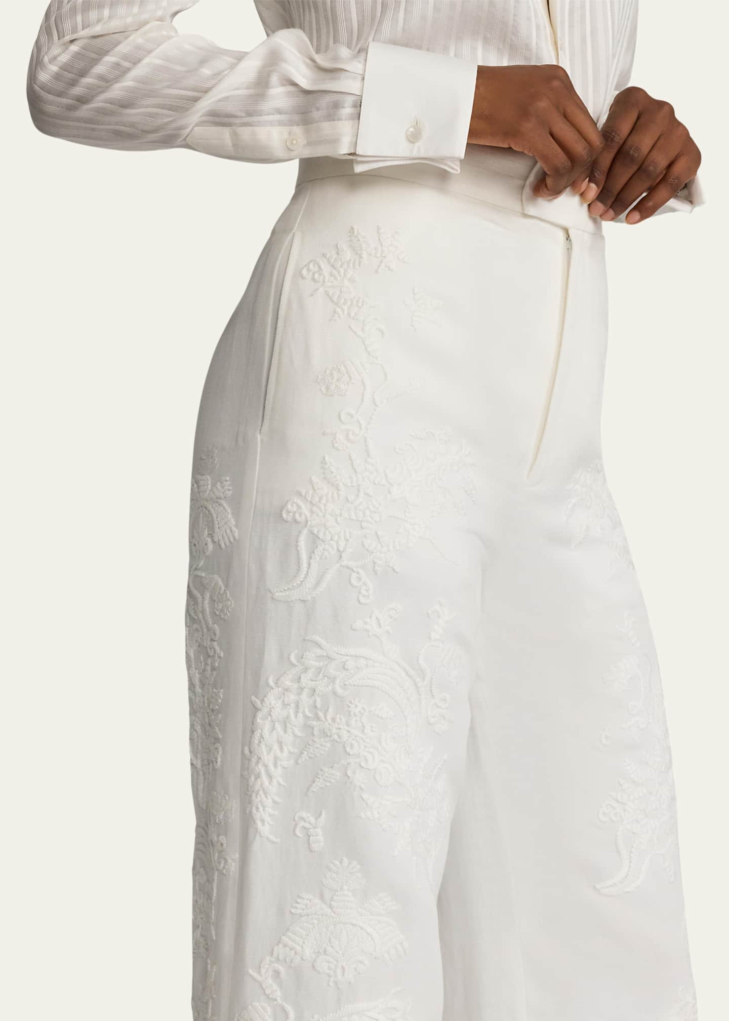 Ralph Lauren Collection Dean Paisley Wide Leg Pants Image 5 of 5