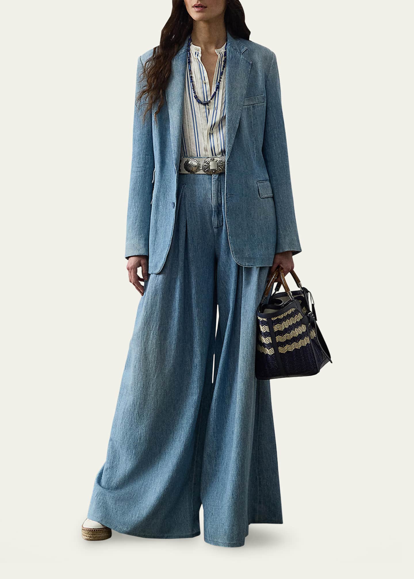 Ralph Lauren Collection Russel Denim Single-Breasted Jacket Image 2 of 5