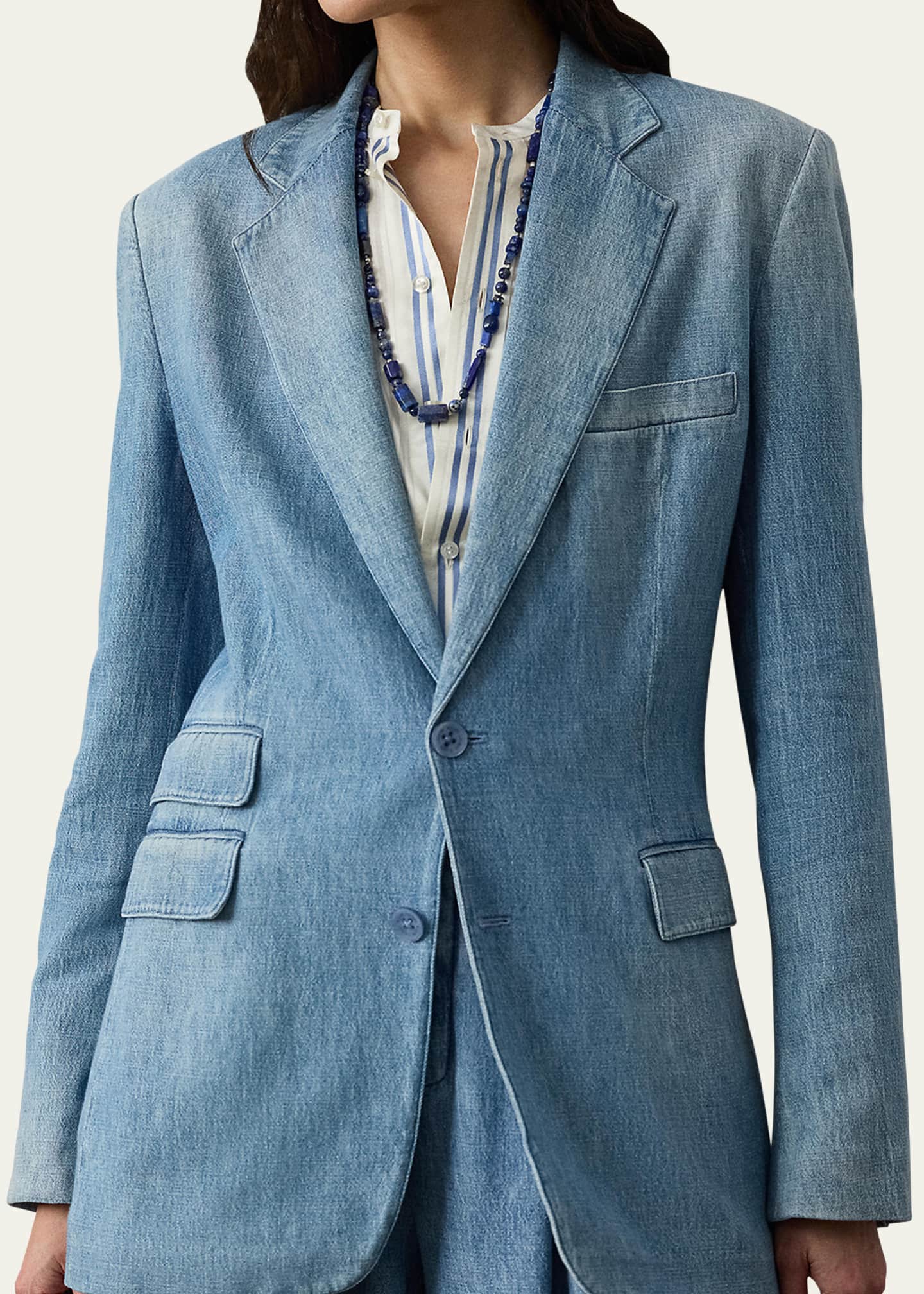 Ralph Lauren Collection Russel Denim Single-Breasted Jacket Image 4 of 5
