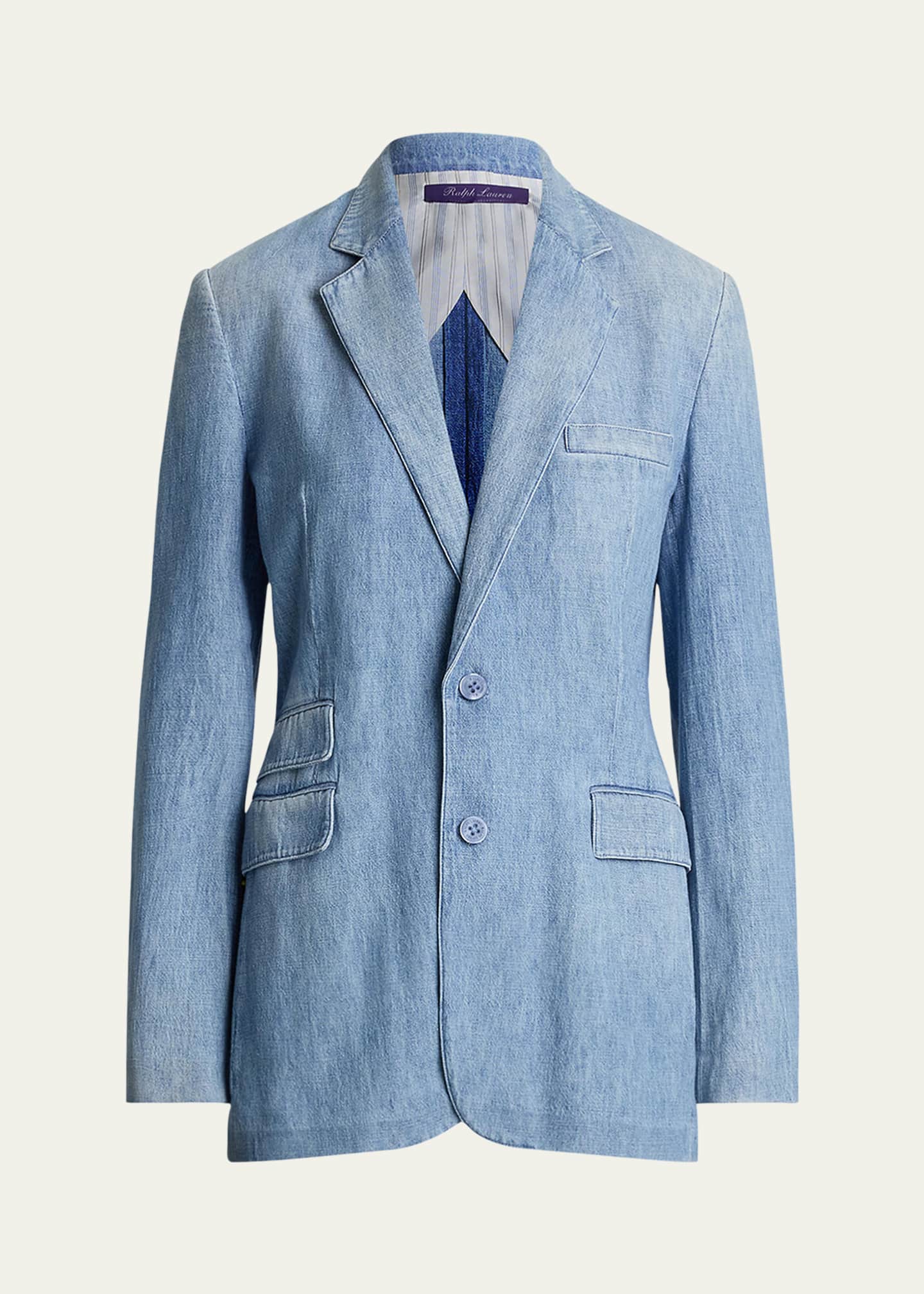 Ralph Lauren Collection Russel Denim Single-Breasted Jacket Image 1 of 5