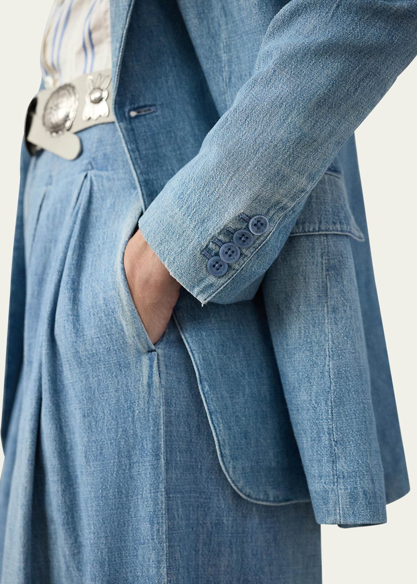 Ralph Lauren Collection Russel Denim Single-Breasted Jacket Image 5 of 5