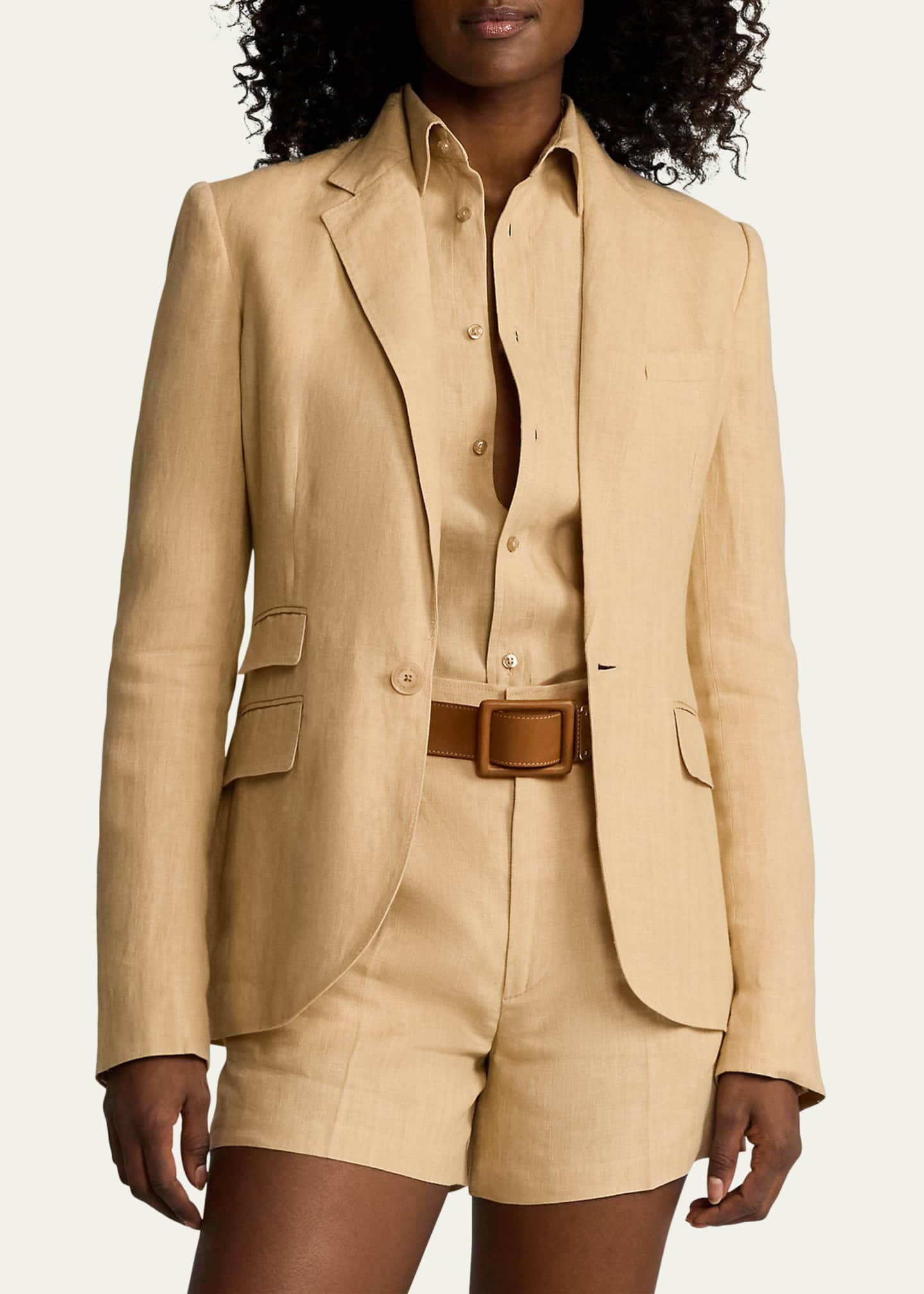 Ralph Lauren Collection Parker One-Button Linen Jacket Image 4 of 5
