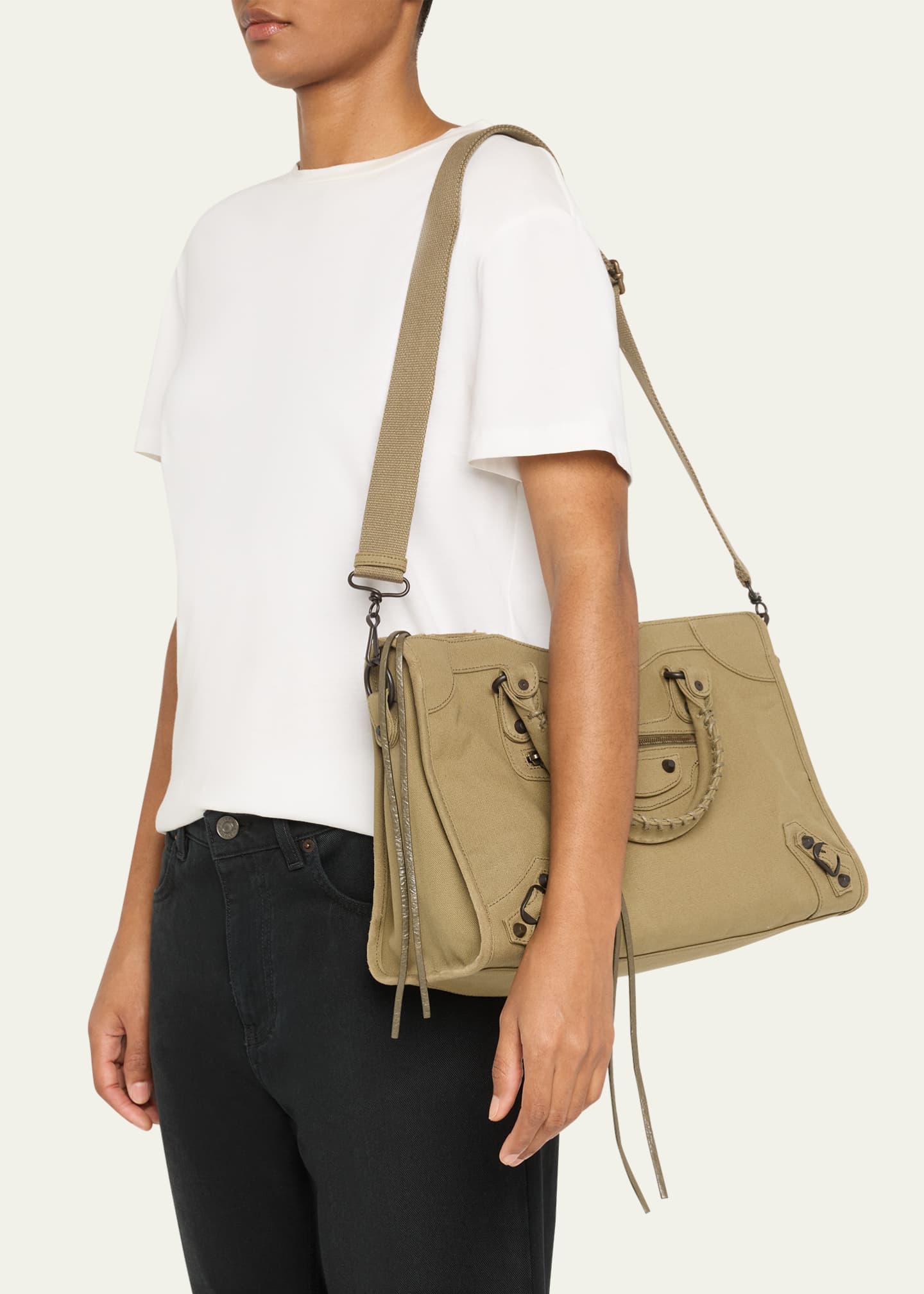 Balenciaga Le City Medium Canvas Top-Handle Bag Image 2 of 6