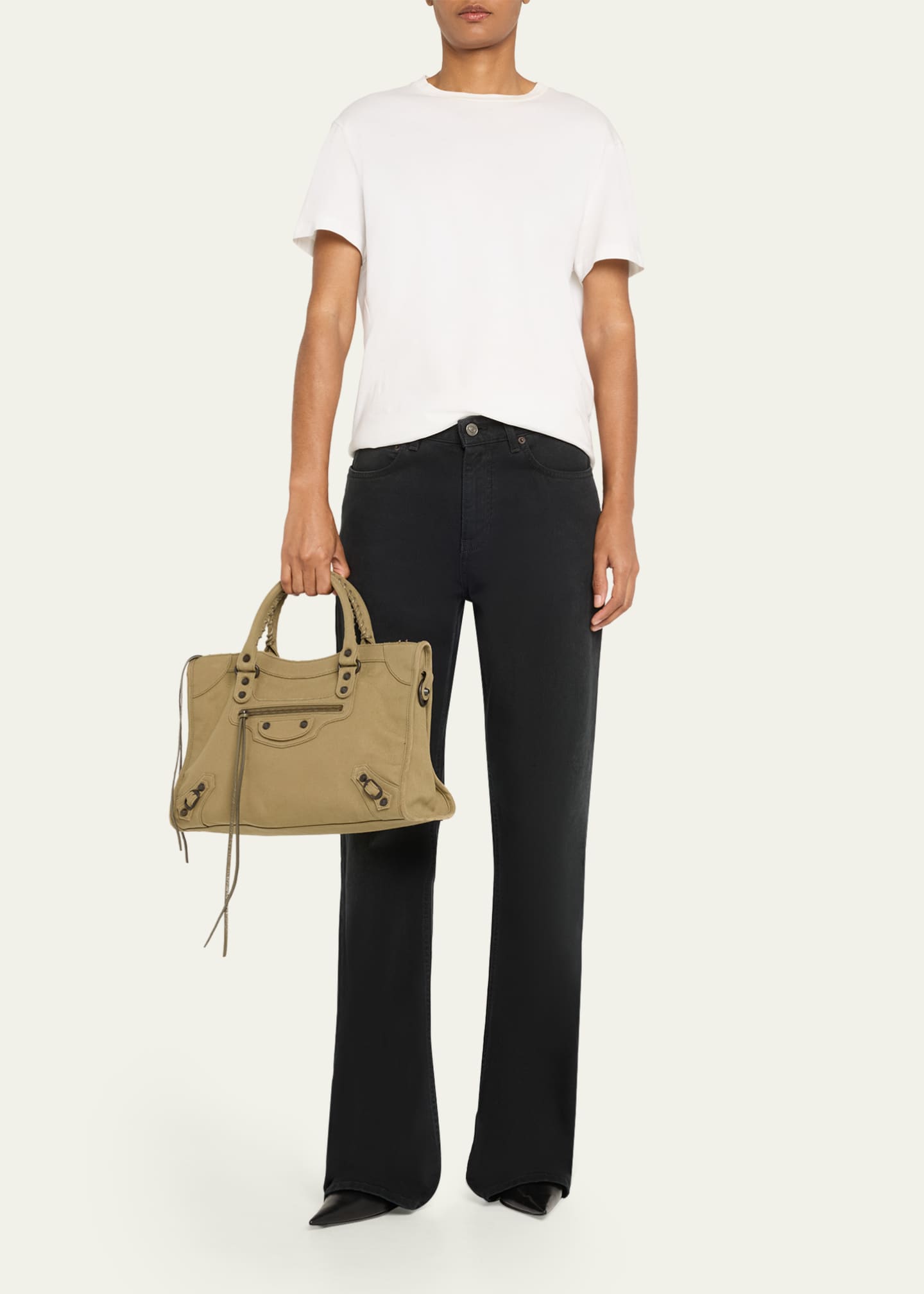 Balenciaga Le City Medium Canvas Top-Handle Bag Image 5 of 6