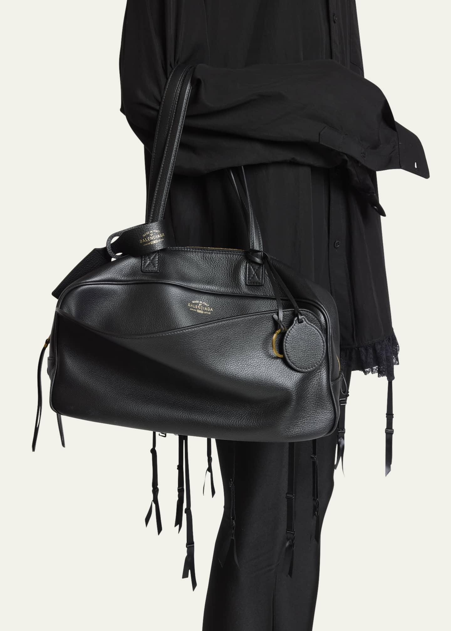 Balenciaga Medium Zip Leather Shoulder Bag Image 2 of 6