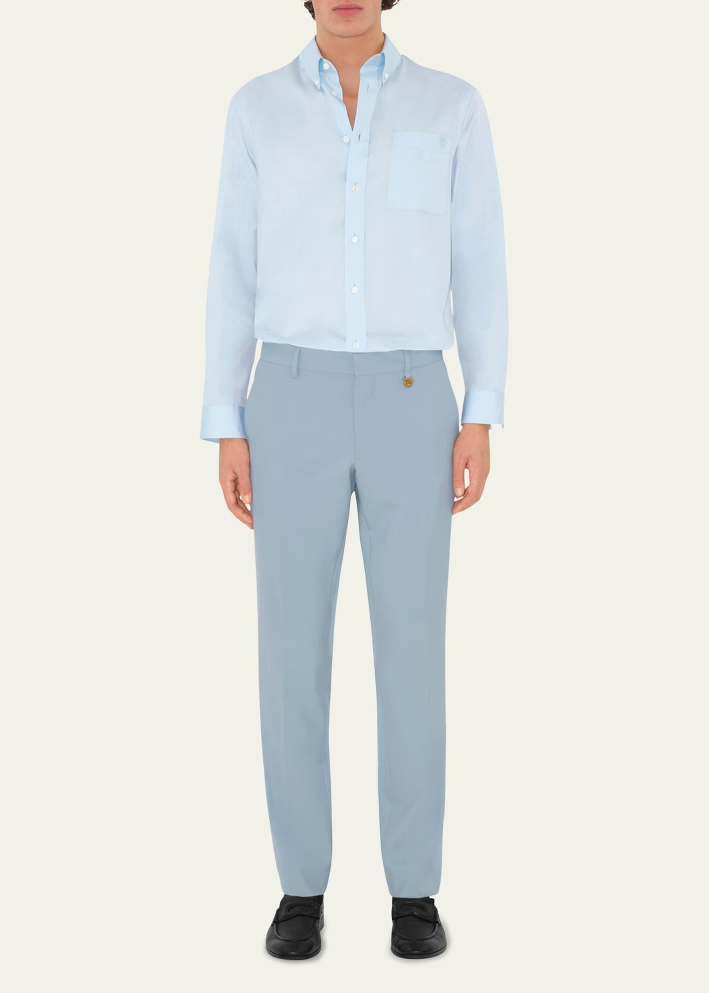 Burberry Men's Wool Slim-Fit Trousers Image 2 of 5