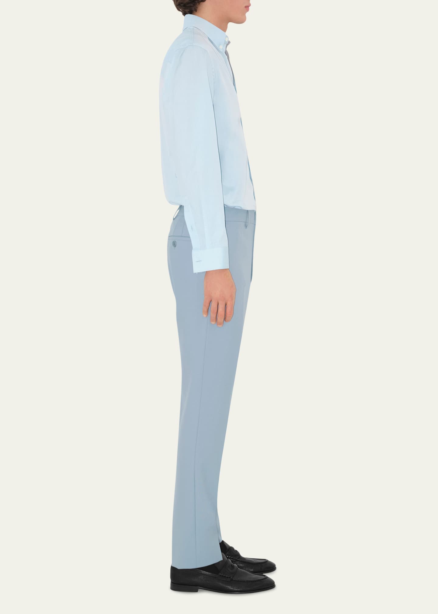 Burberry Men's Wool Slim-Fit Trousers Image 4 of 5