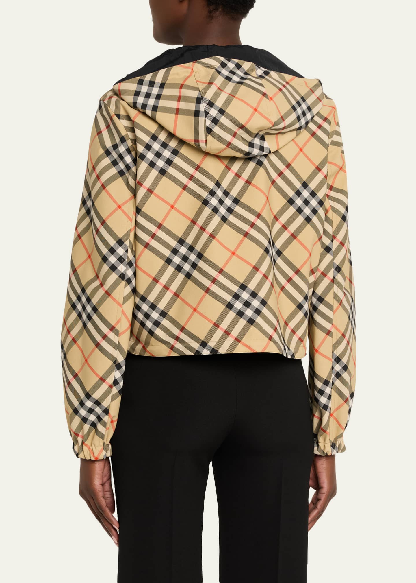 Burberry Reversible Check Crop Zip Jacket - Bergdorf Goodman