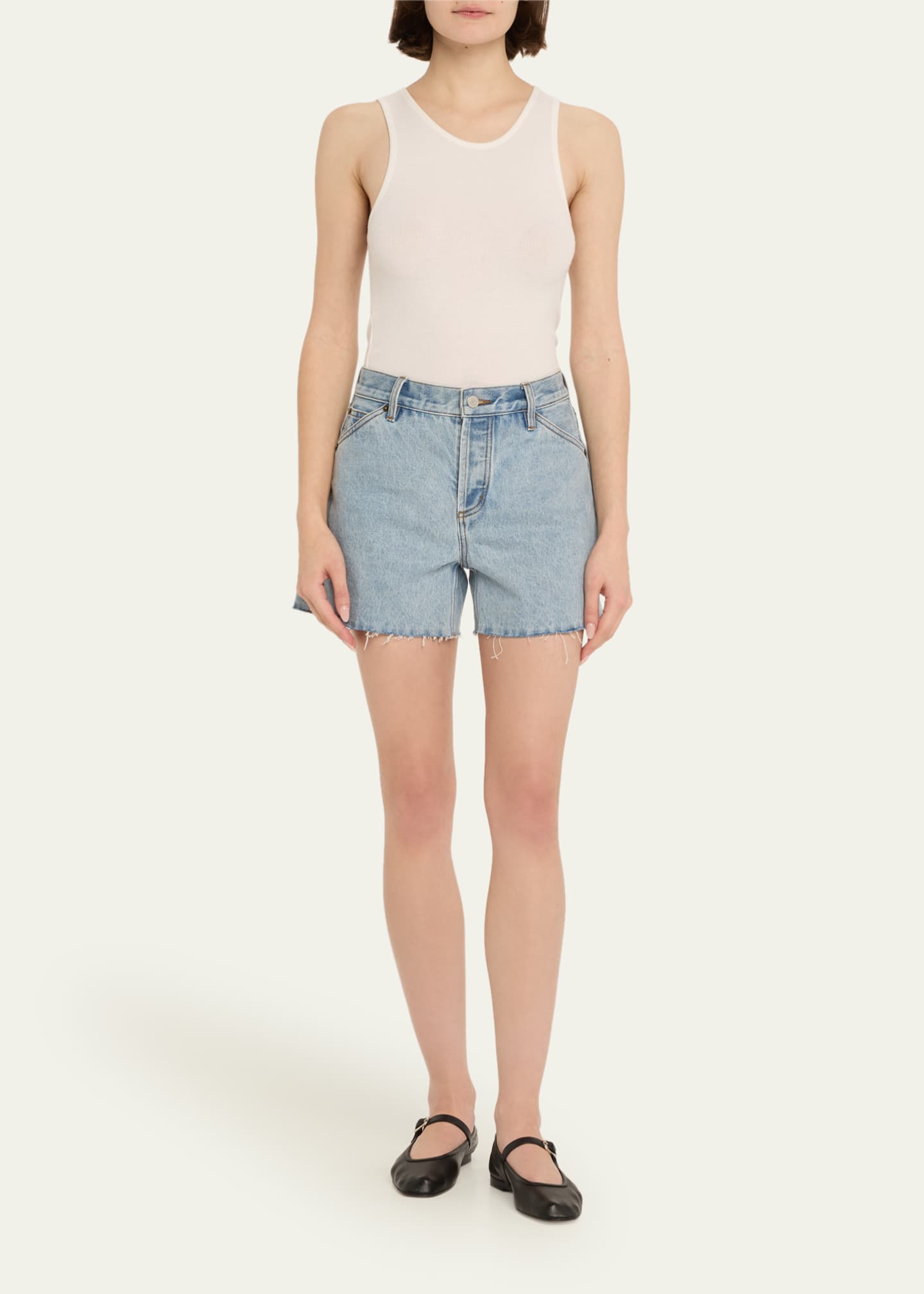 Still Here Cut-Off Denim Shorts Image 2 of 5
