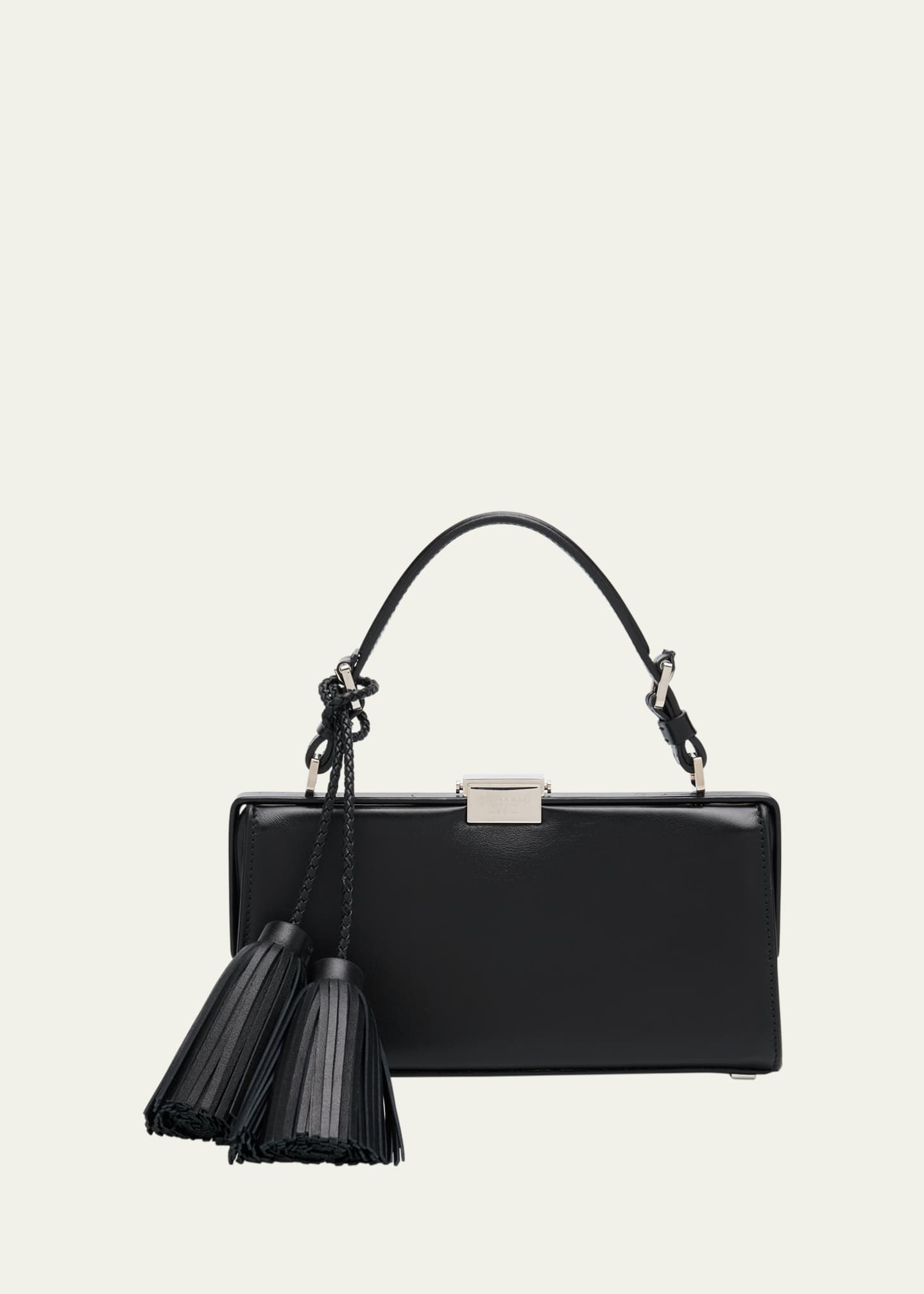 Michael Kors Gwyneth Frame Tassel Leather Top-Handle Bag Image 1 of 6