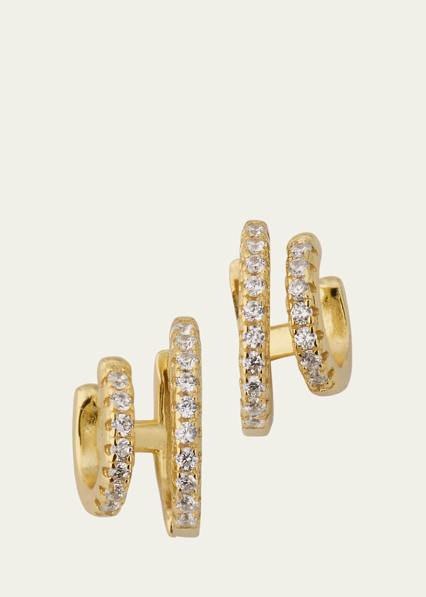 Shashi Katerina Double Huggie Hoop Earrings Image 1 of 4