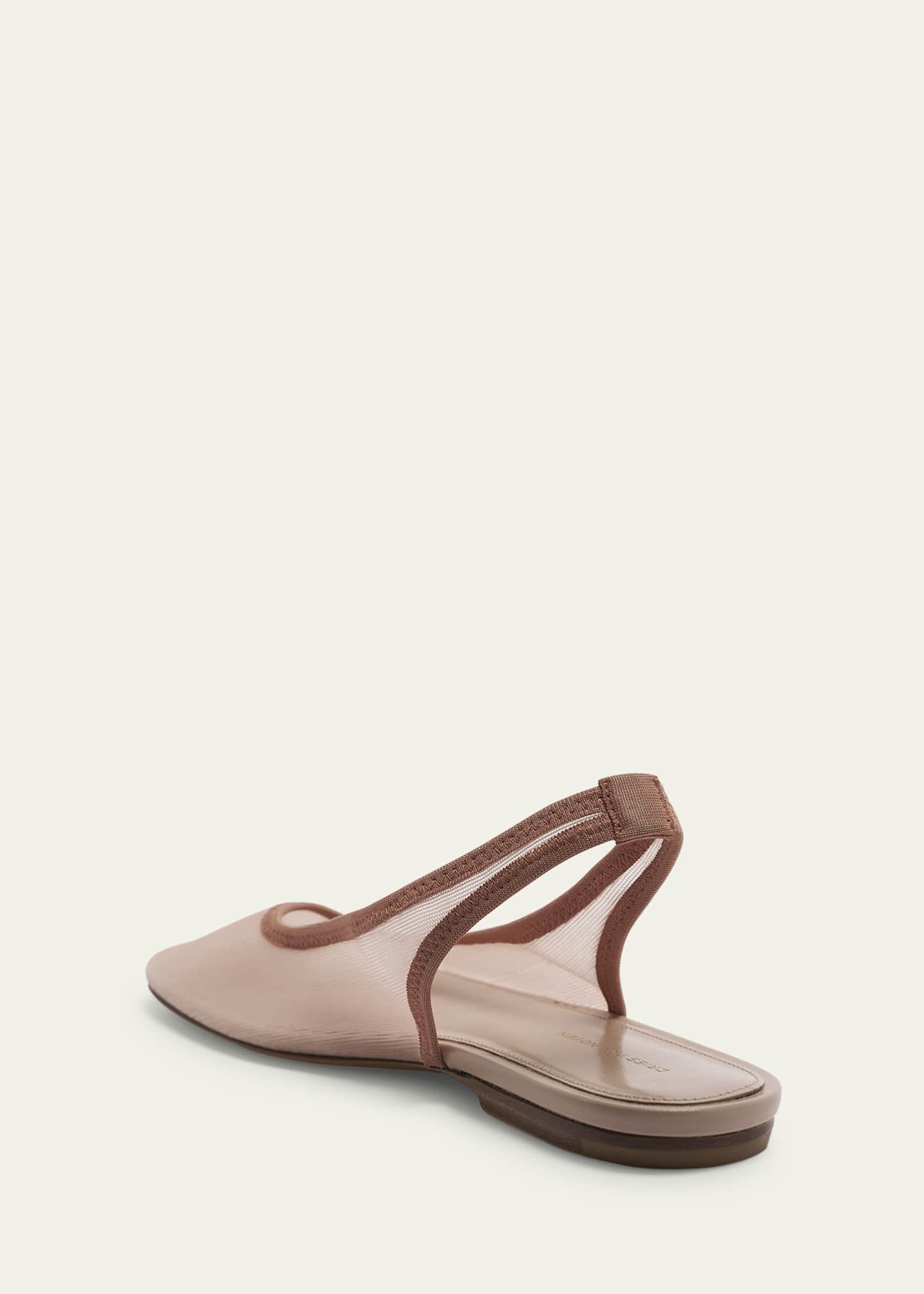 Dries Van Noten Sheer Mesh Slingback Ballerina Flats Image 2 of 4